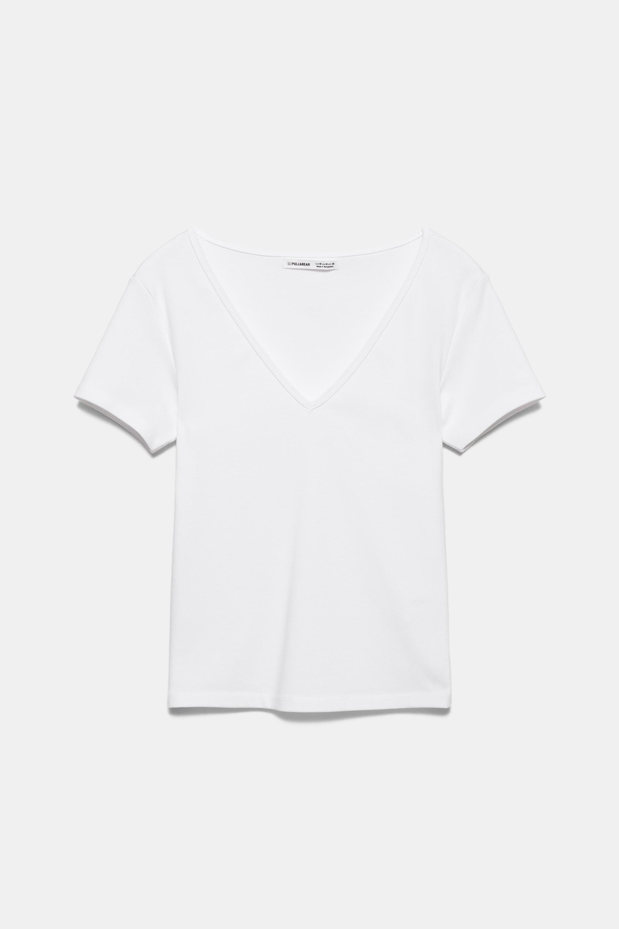 V-neck T-shirt — White