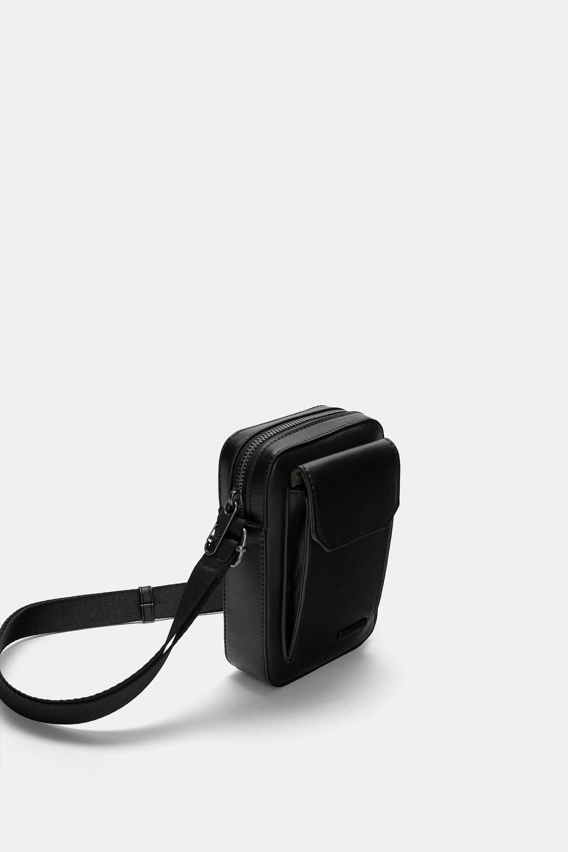 Mobile phone bag with flap - pull&bear