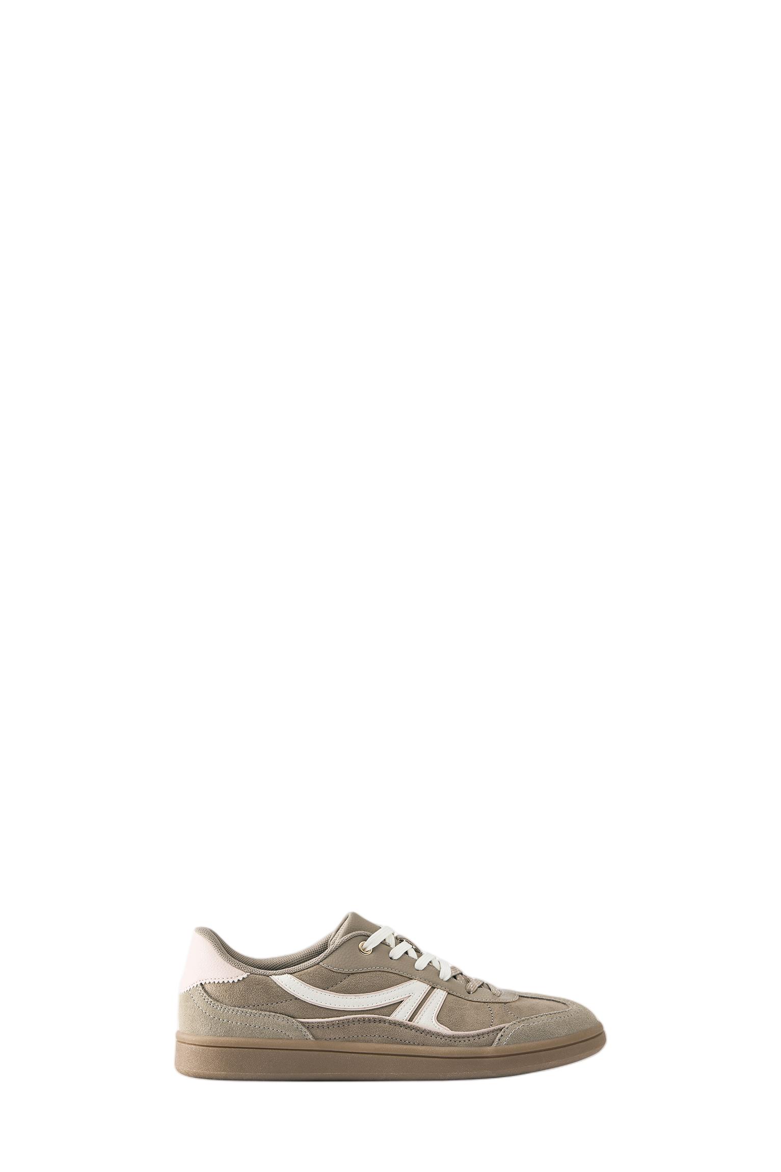 Lace-up retro trainers — Brown