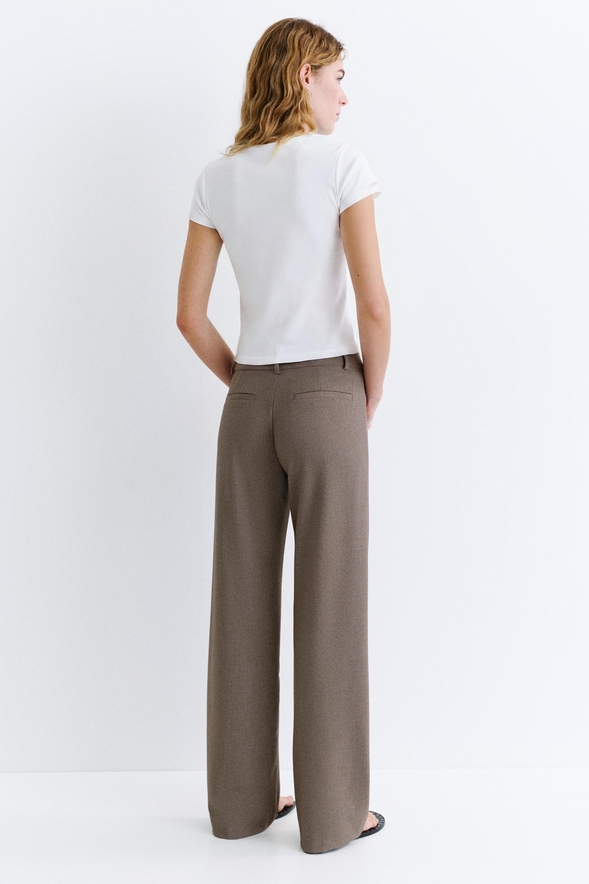 Straight-leg smart trousers — Mole brown