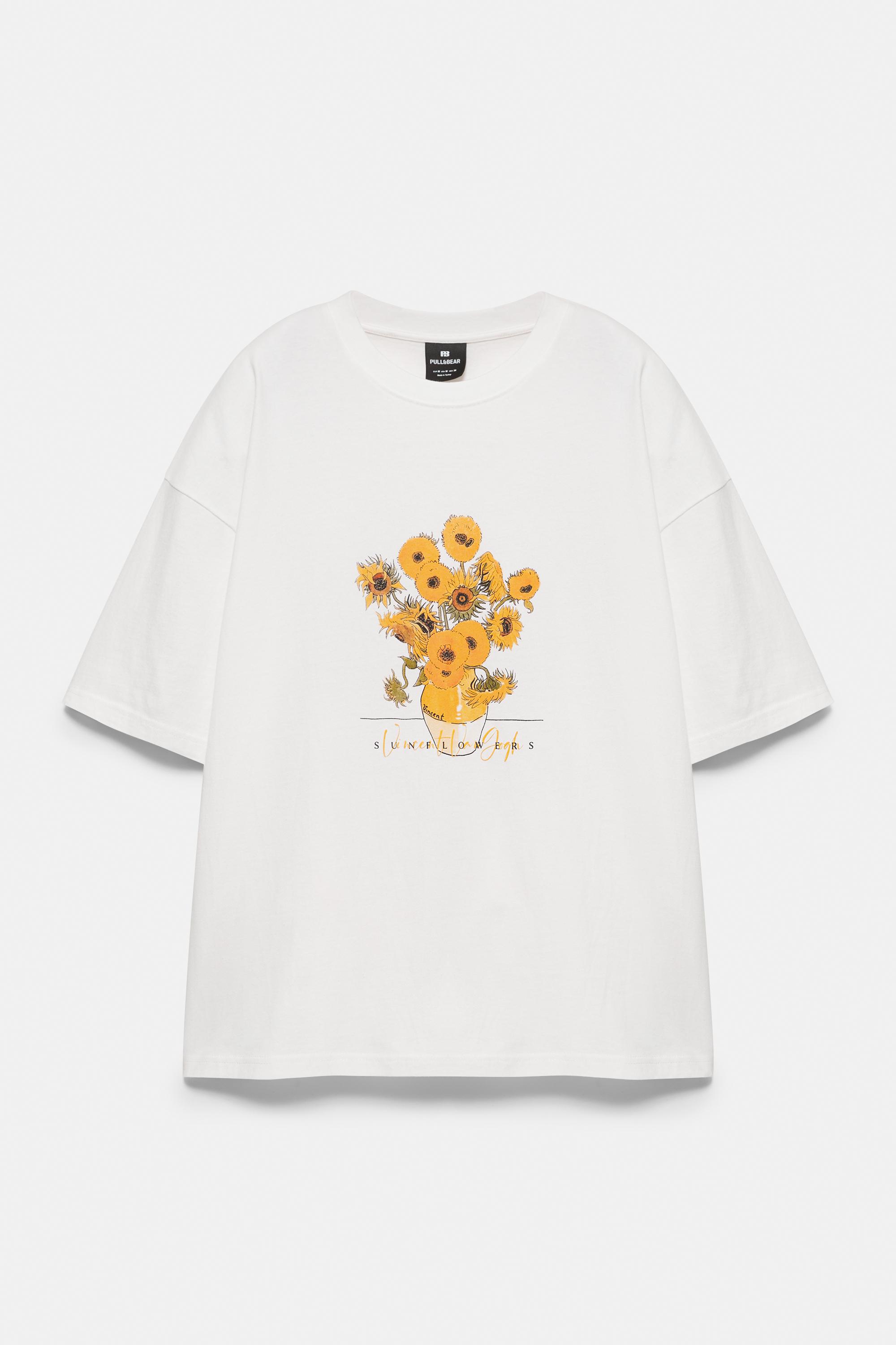 Van Gogh Sunflowers T-shirt — Off white