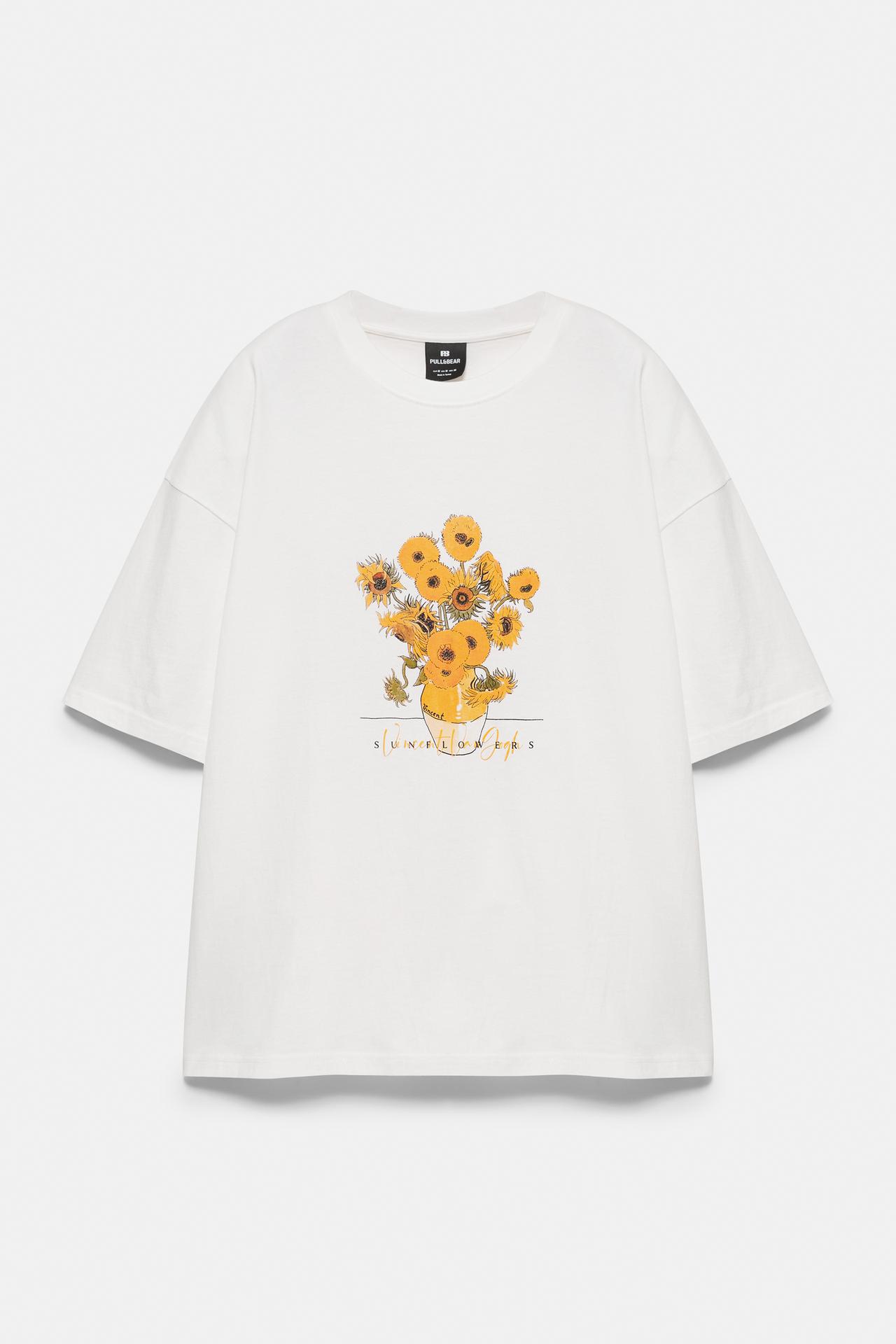 Van Gogh Sunflowers T-shirt — Off white