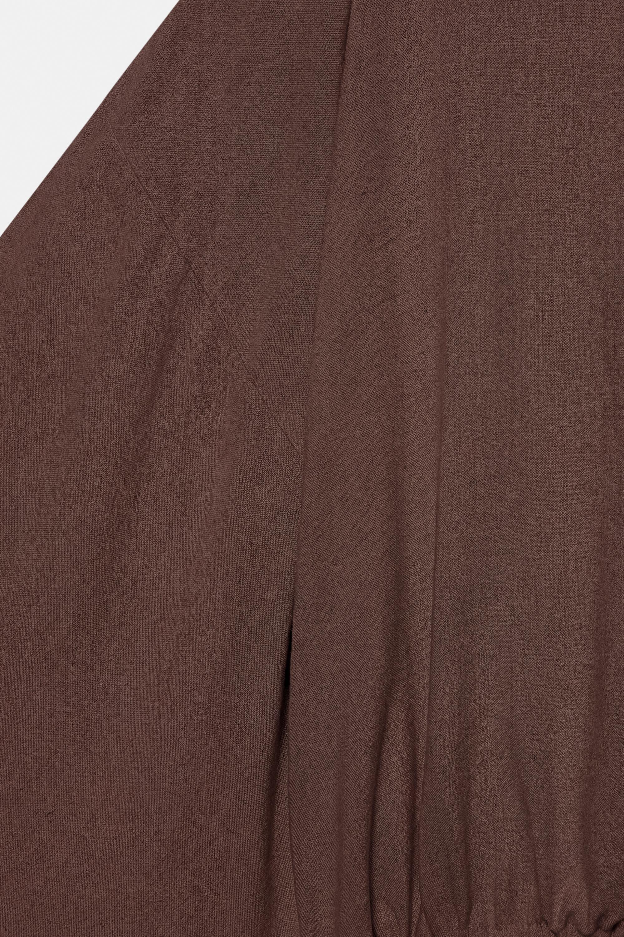 Cape blouse — Brown
