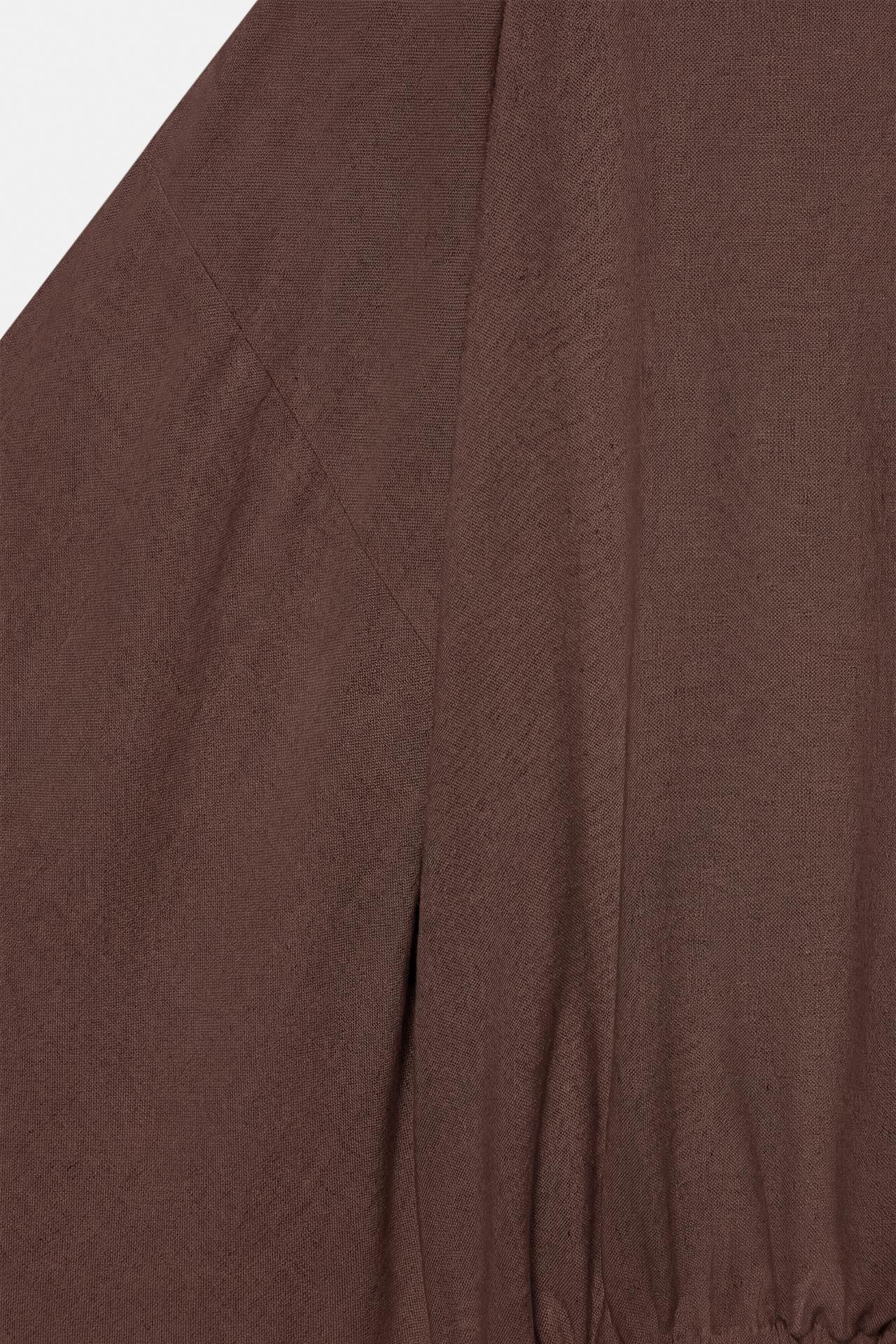 Cape blouse — Brown