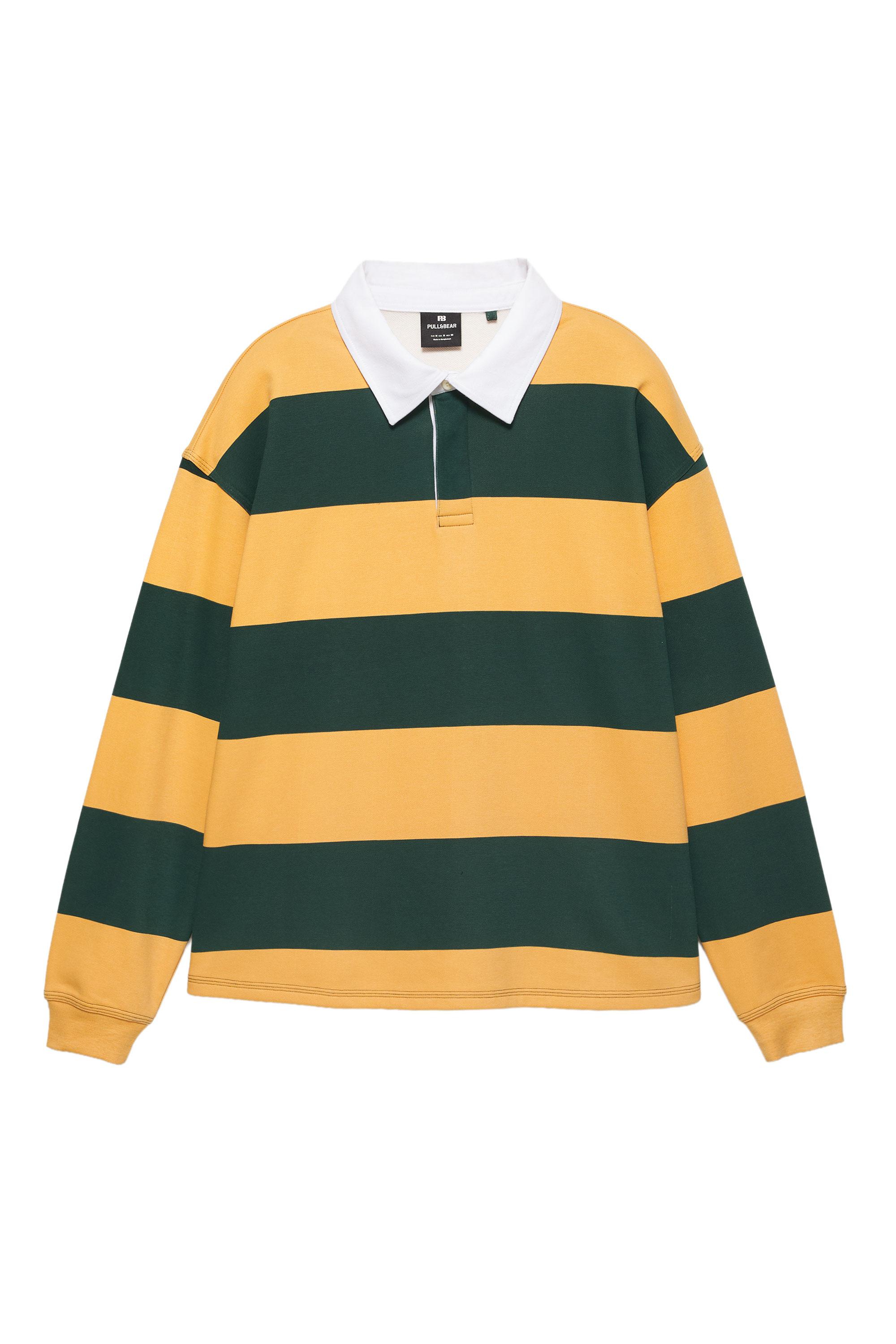 Çizgili uzun kollu polo - Görsel 5