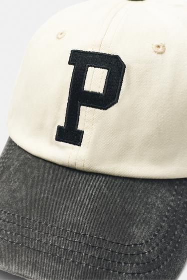 P embroidered cap — Grey 3