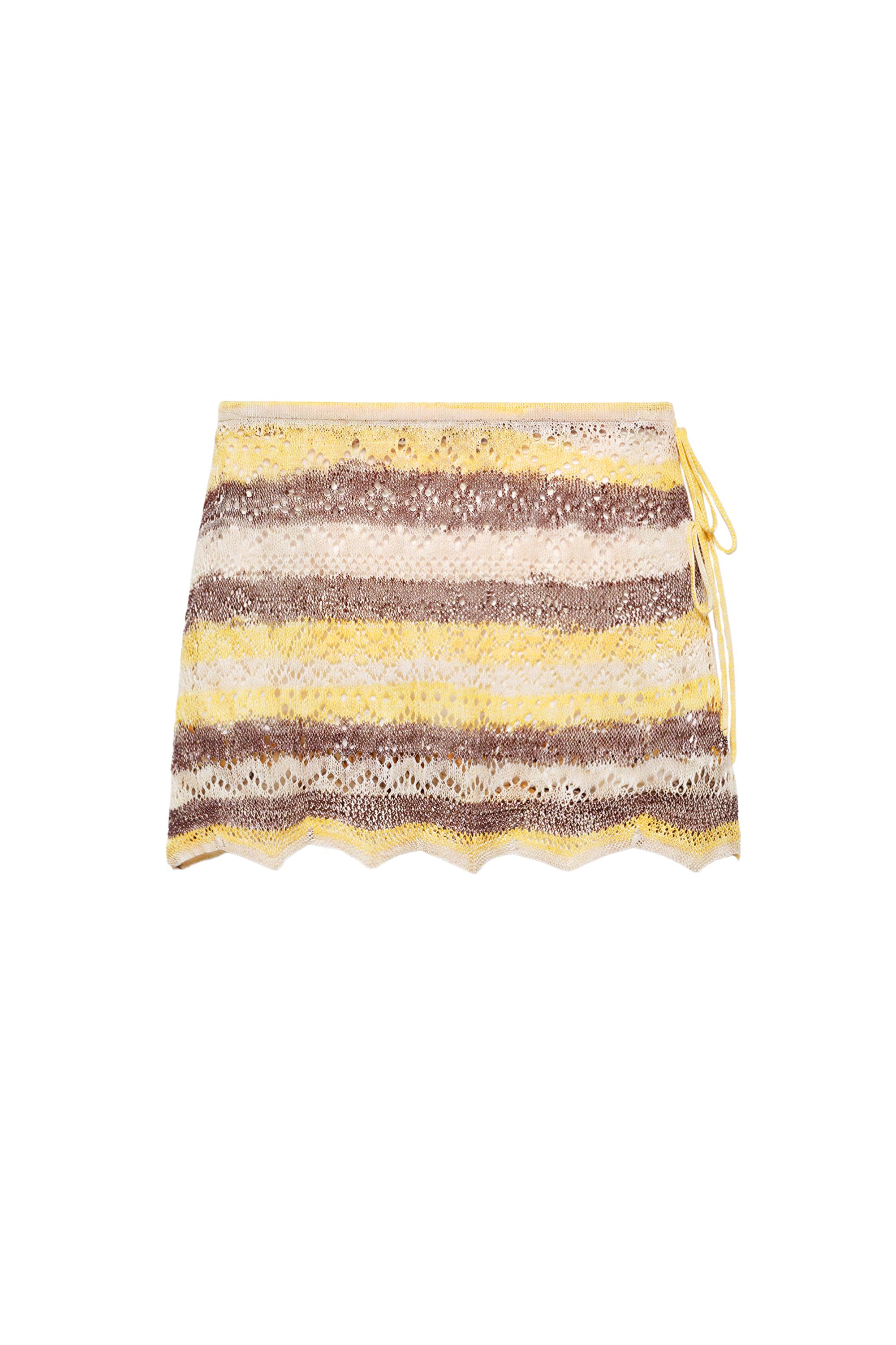Minifalda punto calado space dye