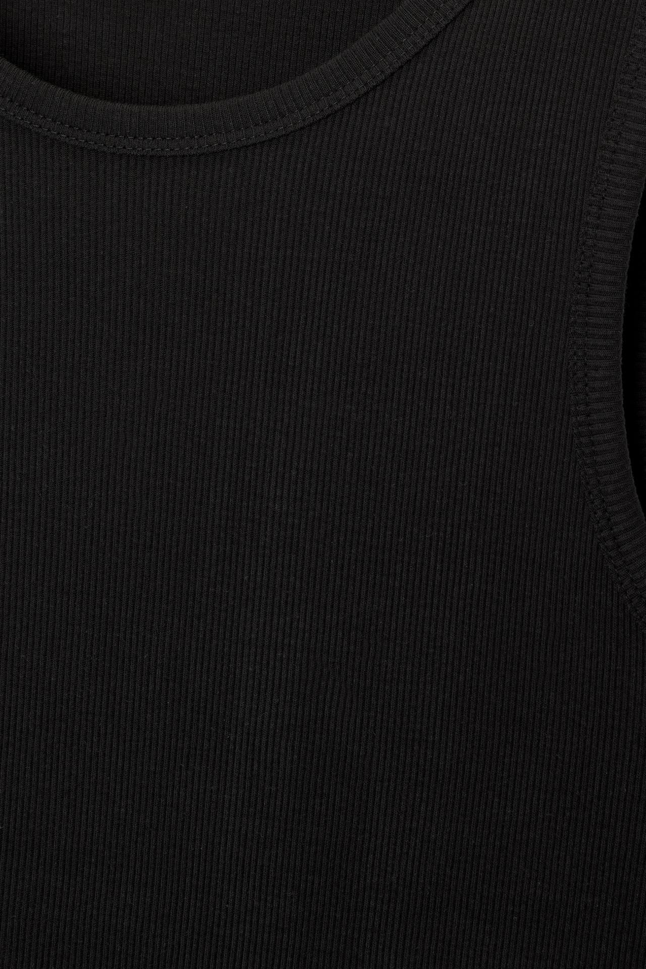 Ribbed tank top — Black