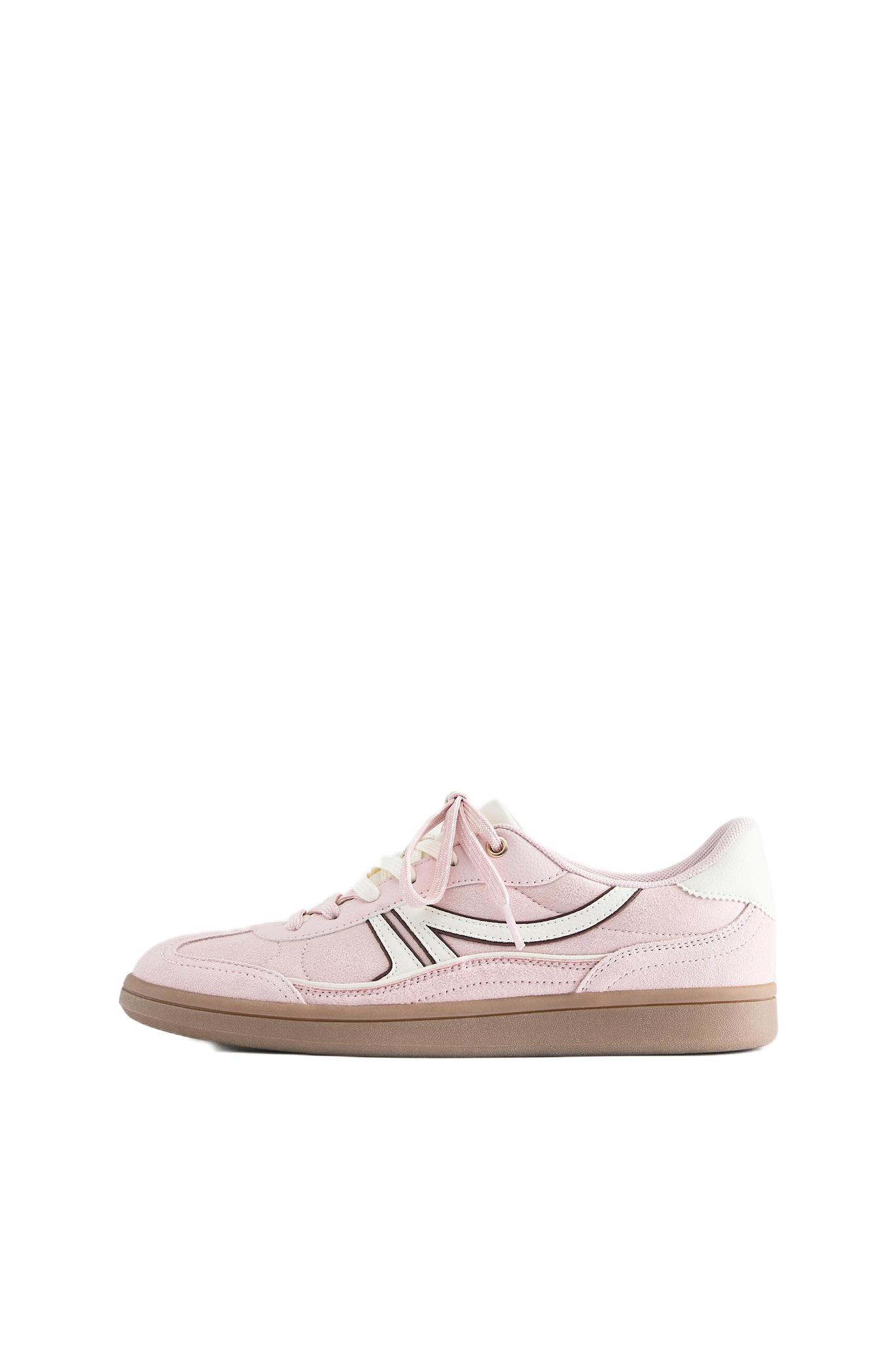Lace-up retro trainers — Pink
