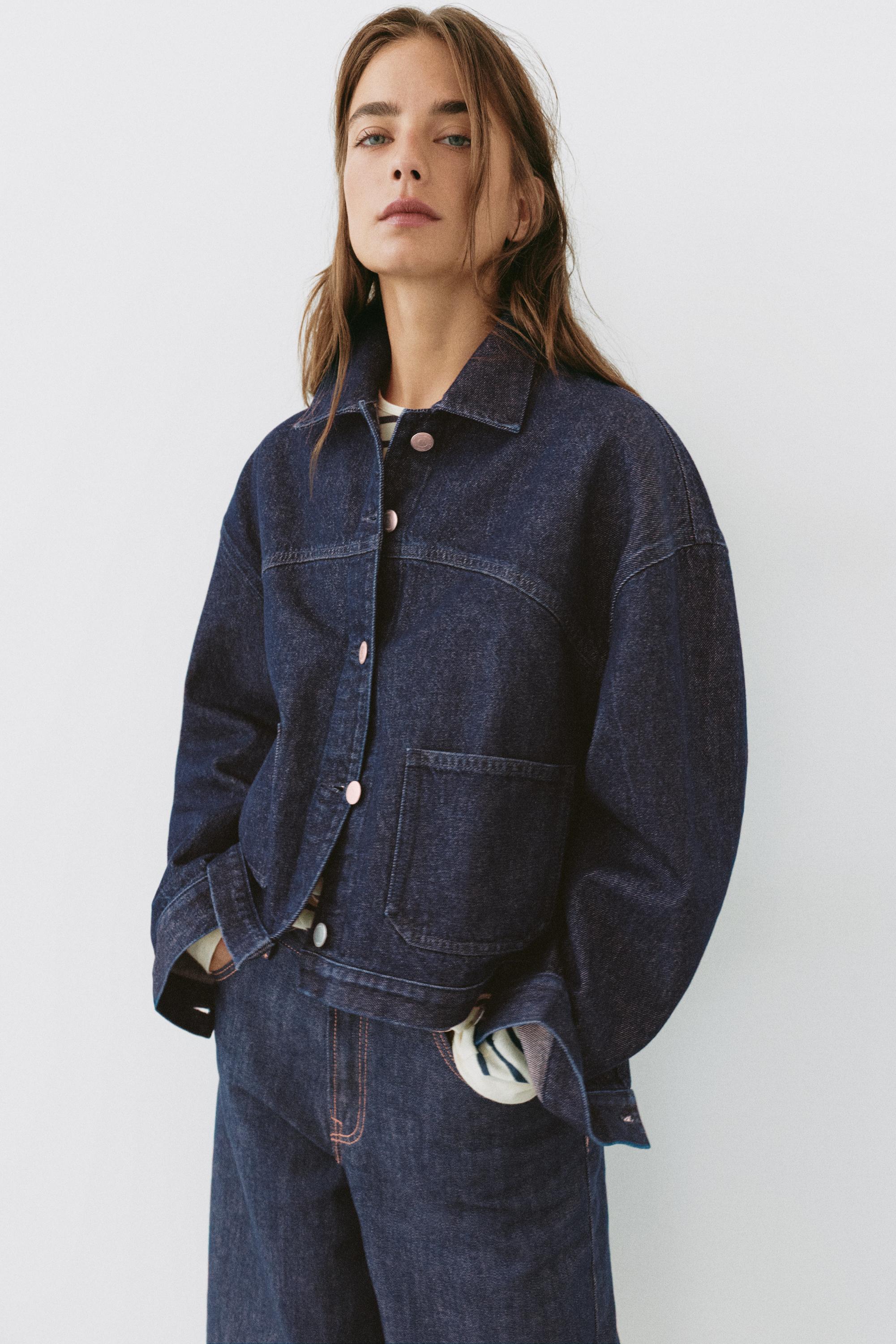 Boxy denim overshirt — Navy