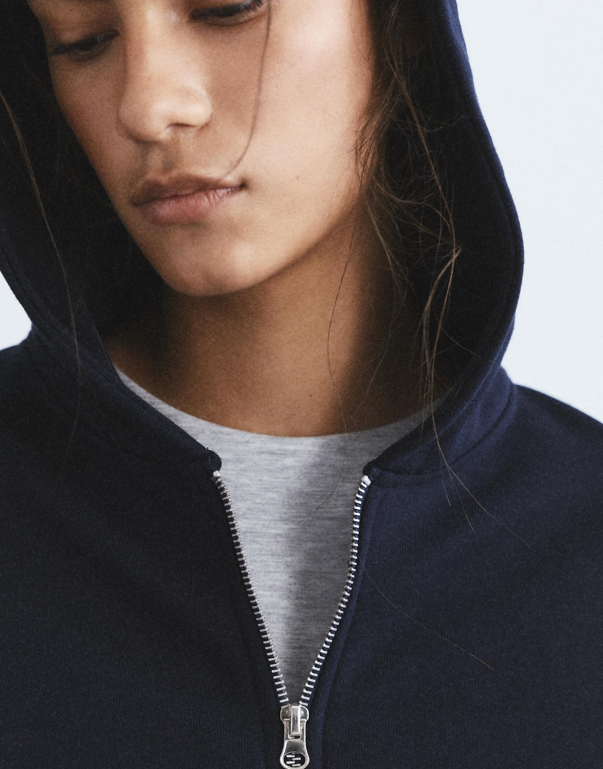 Hoodie with zipper — Navy