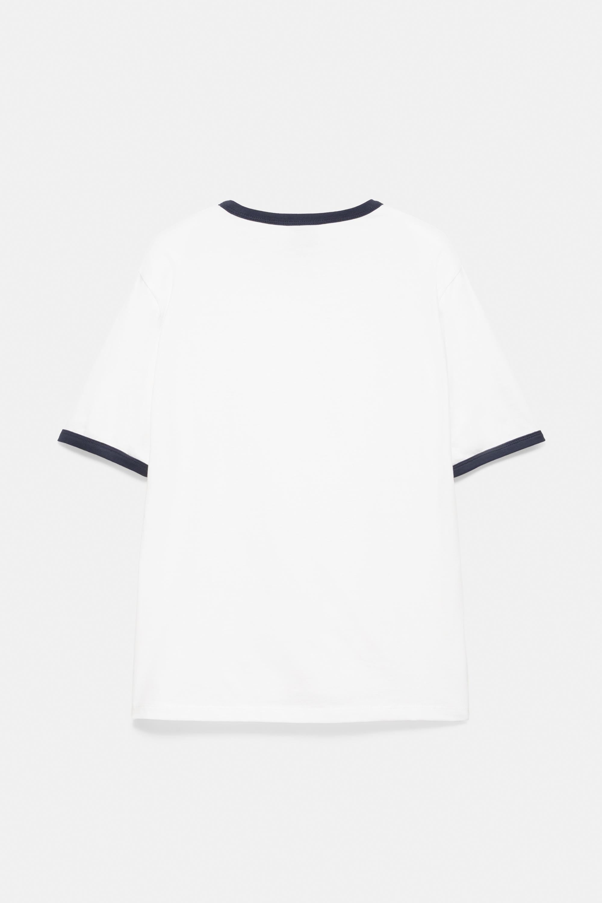 Contrast trim T-shirt — Off white