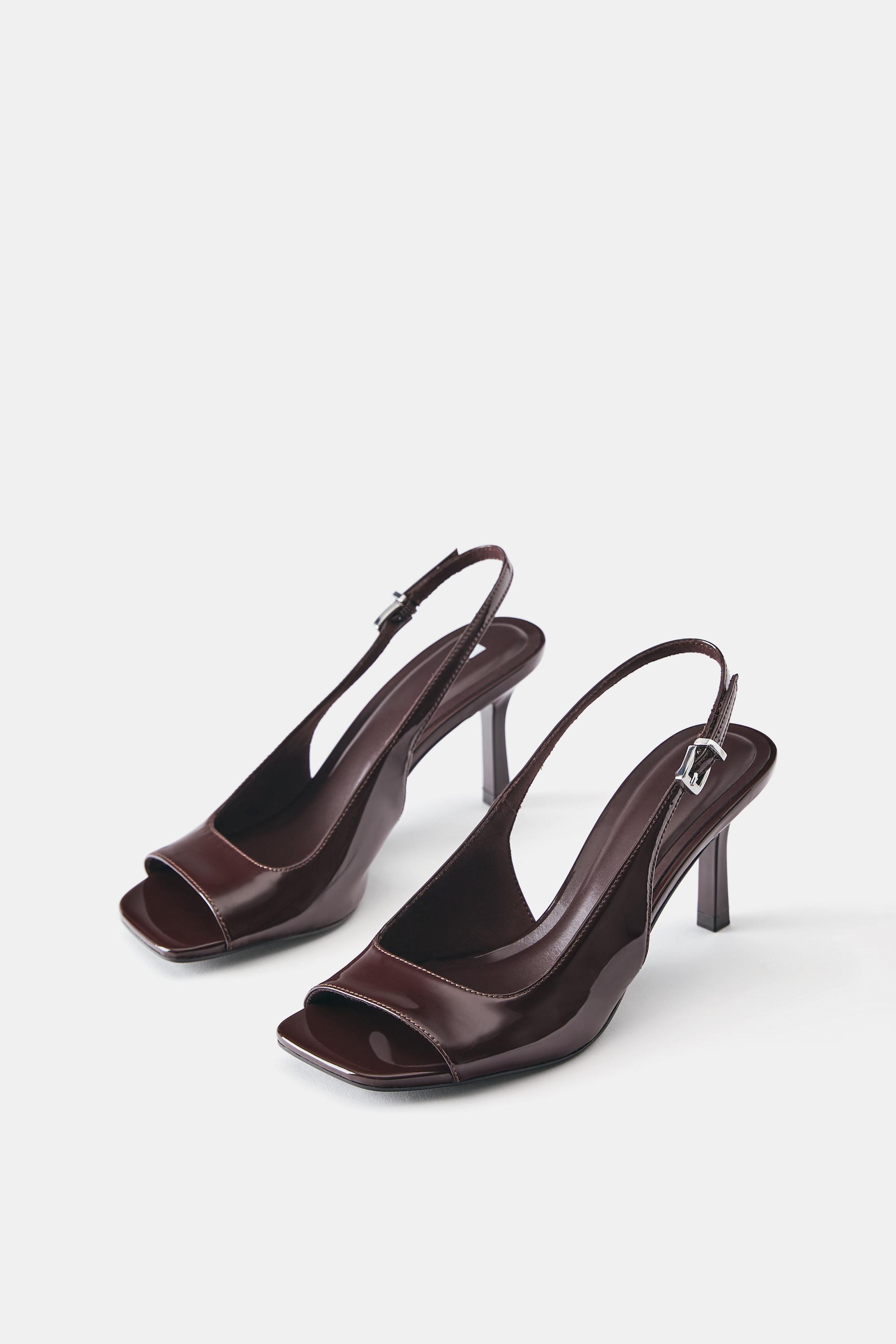 slingback heels — Brown