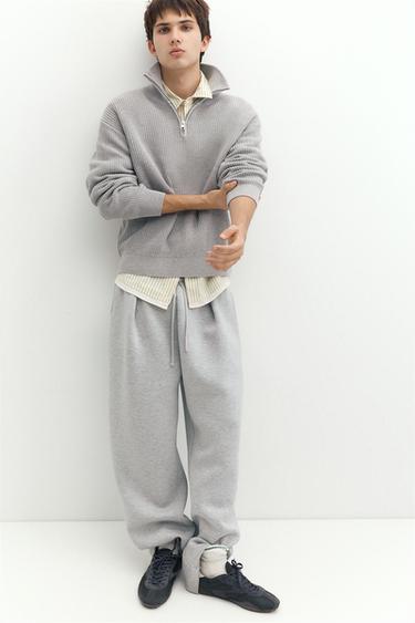 Quarter-zip jumper — Grey marl 4