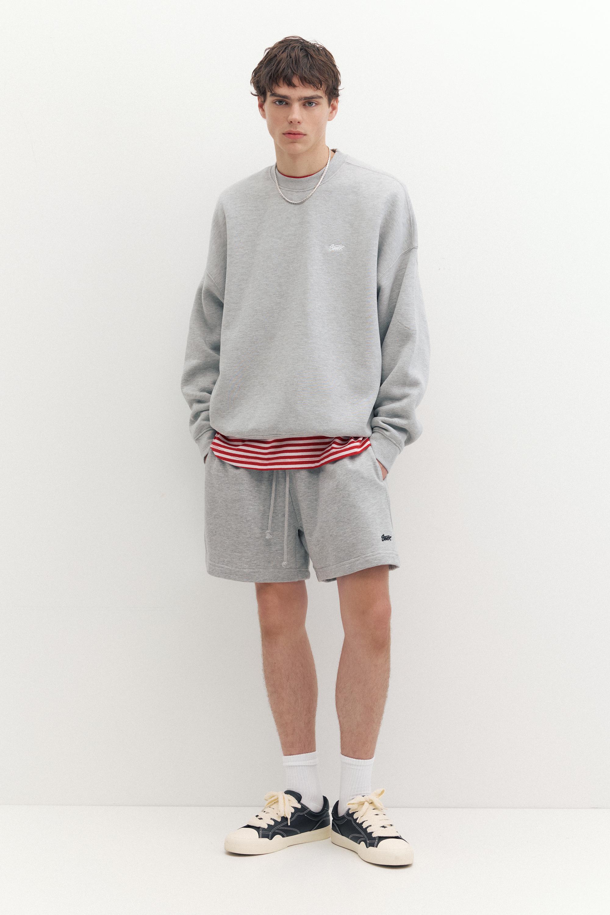 STWD jogger Bermuda shorts — Grey marl
