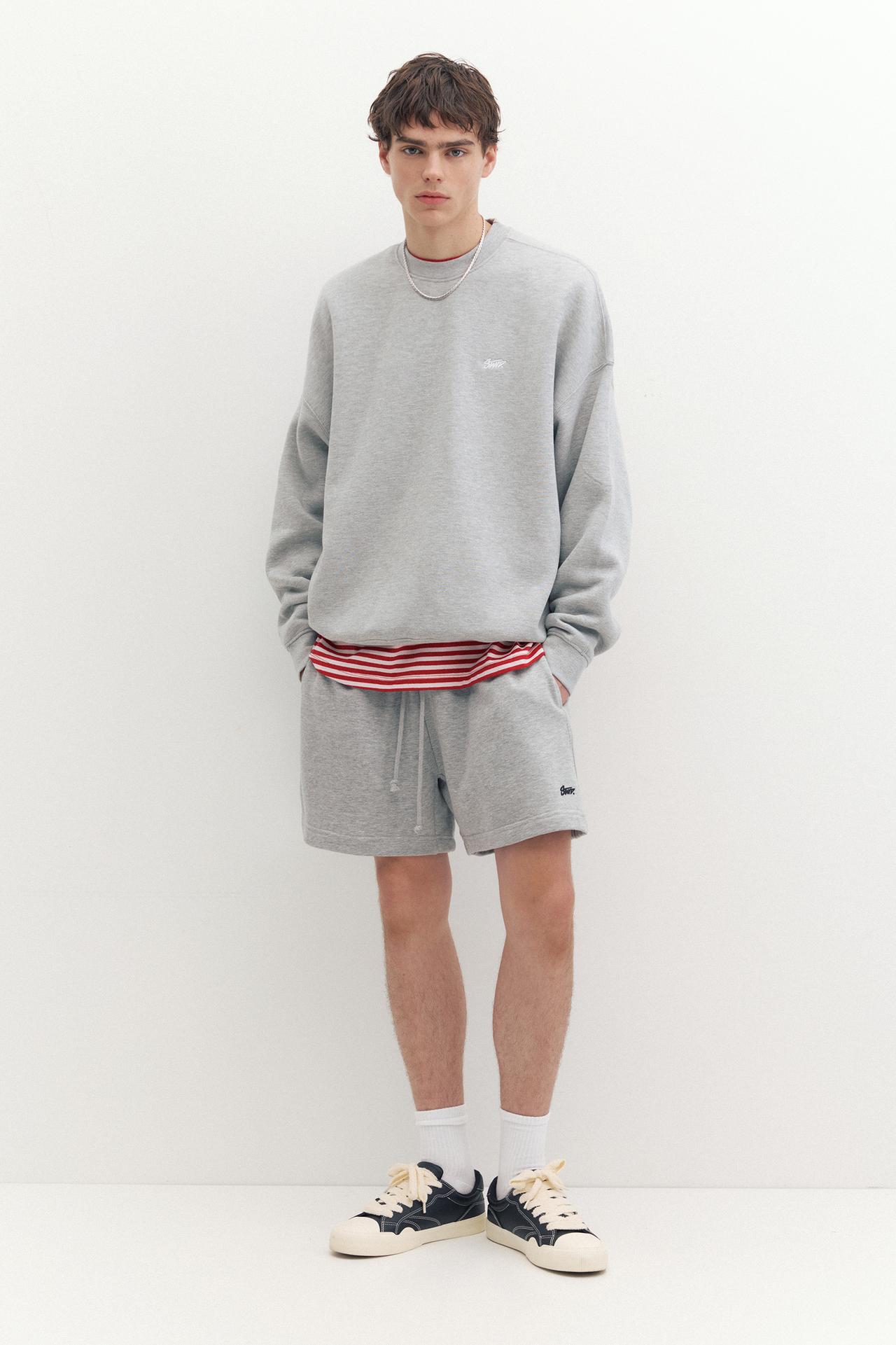 STWD jogger Bermuda shorts — Grey marl