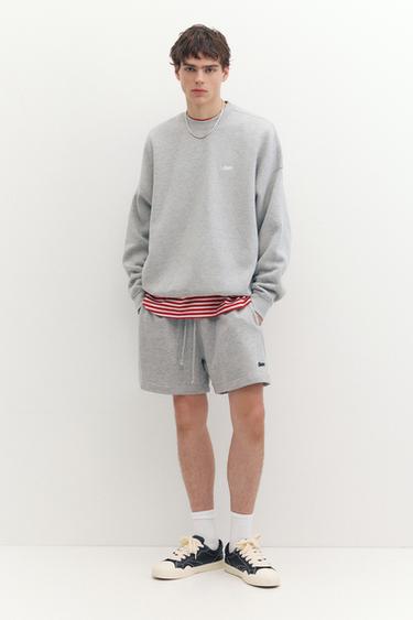 STWD jogger Bermuda shorts — Grey marl 1