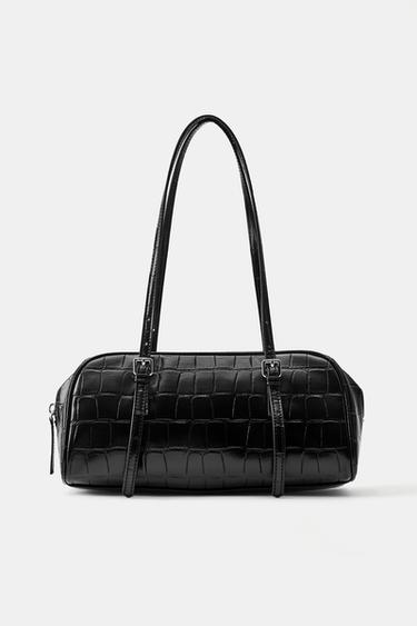 Textured shoulder bag — Black 1