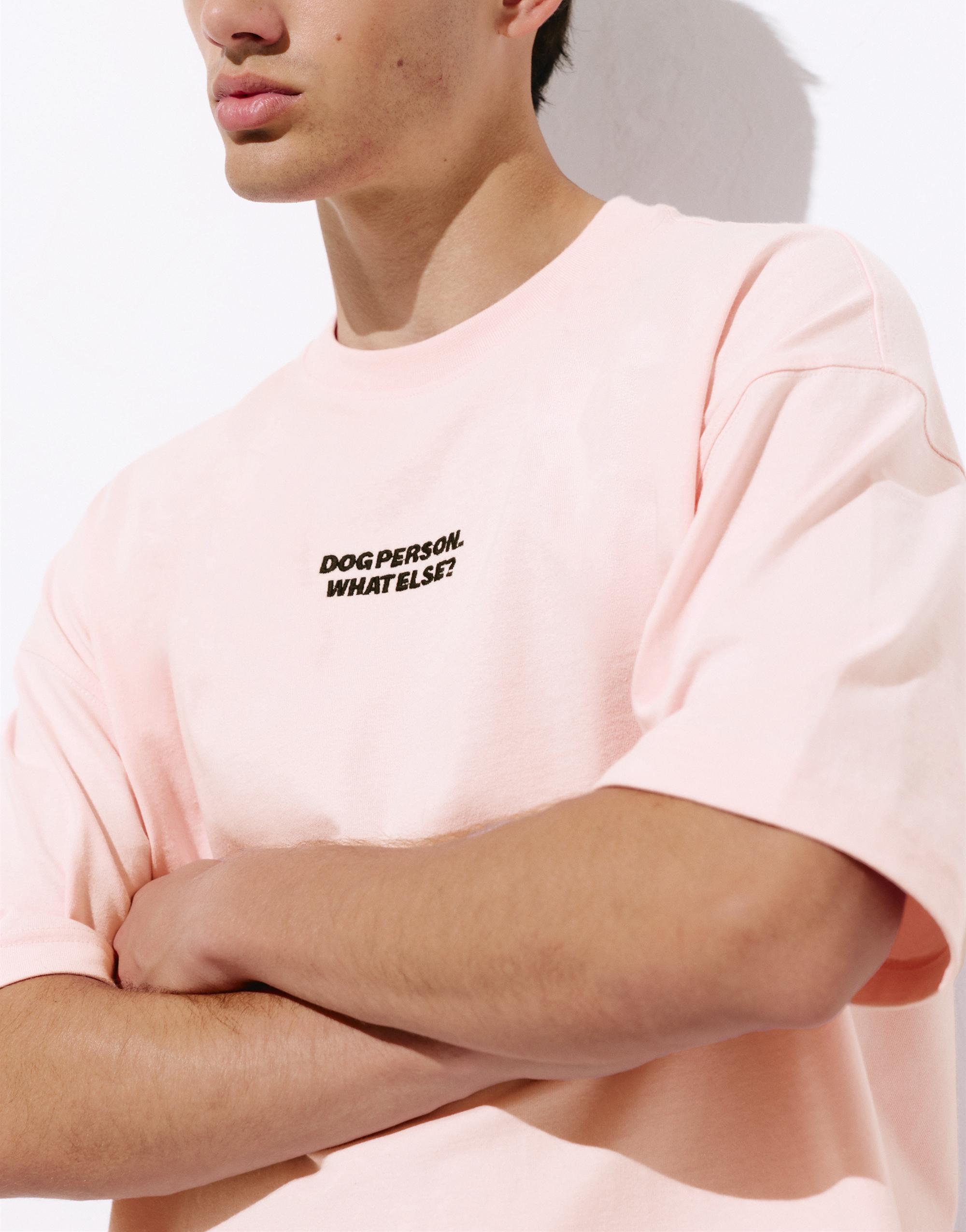 Dog Person graphic T-shirt — Pink