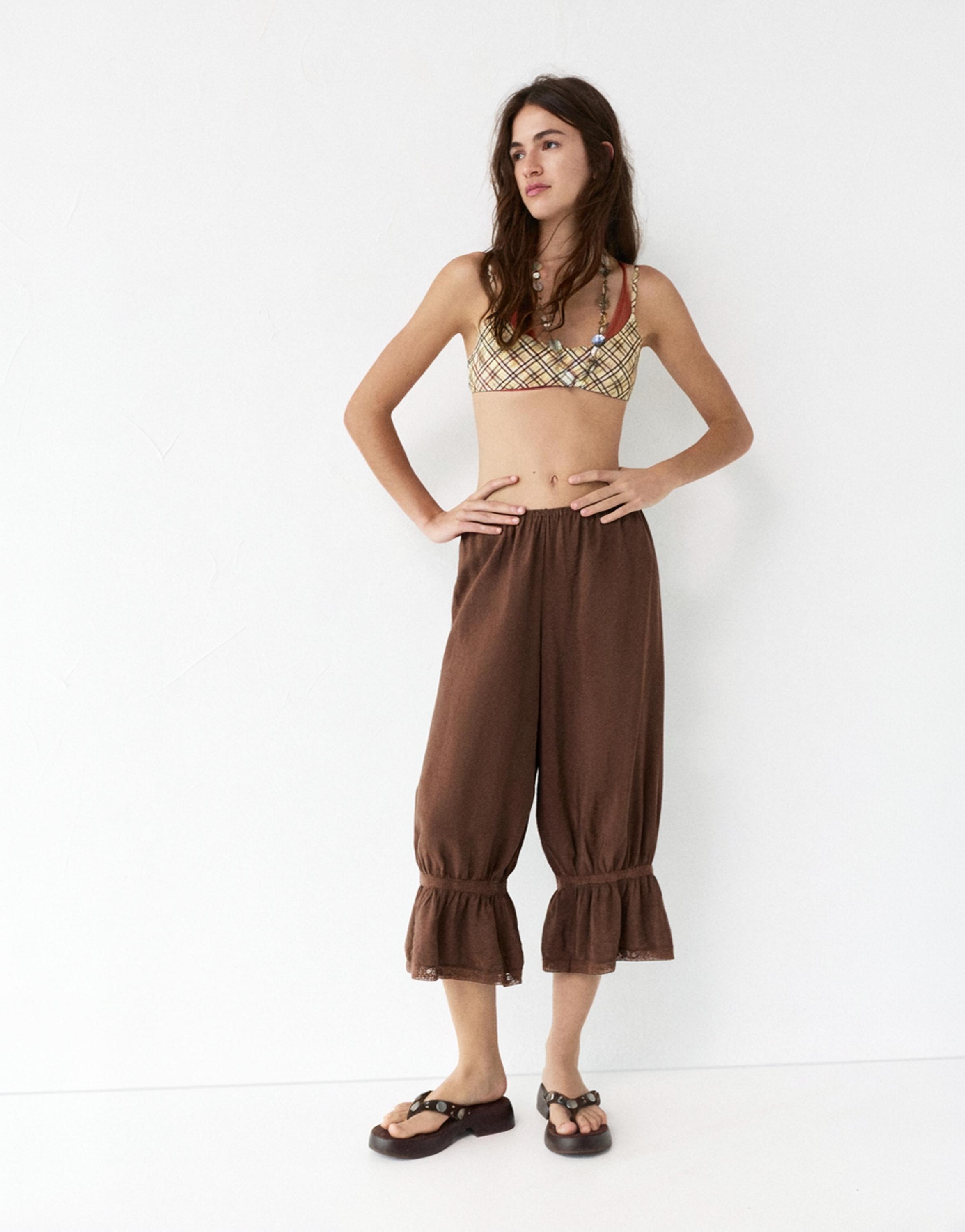 Brown bloomer trousers — Brown