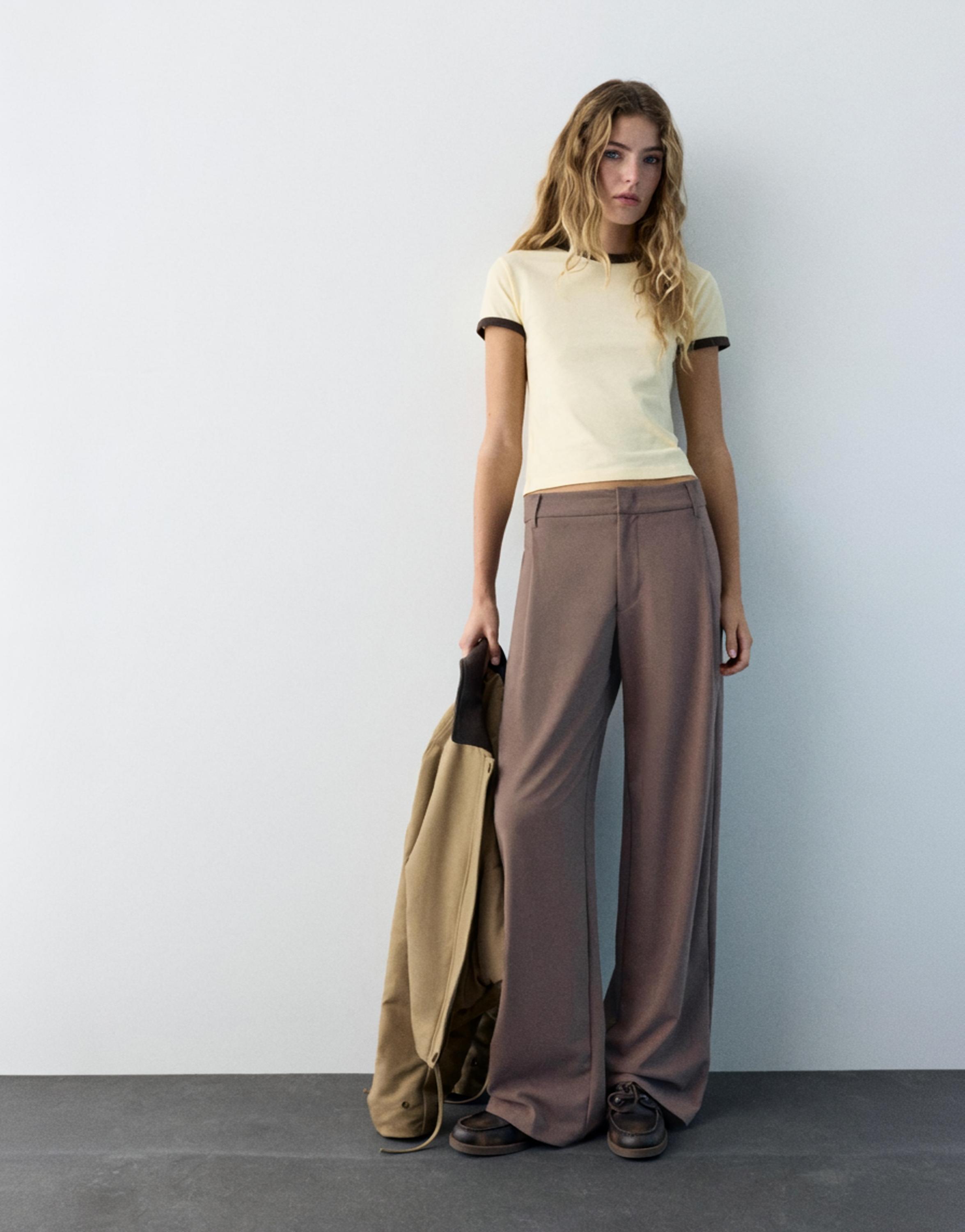 Darted smart trousers — Brown