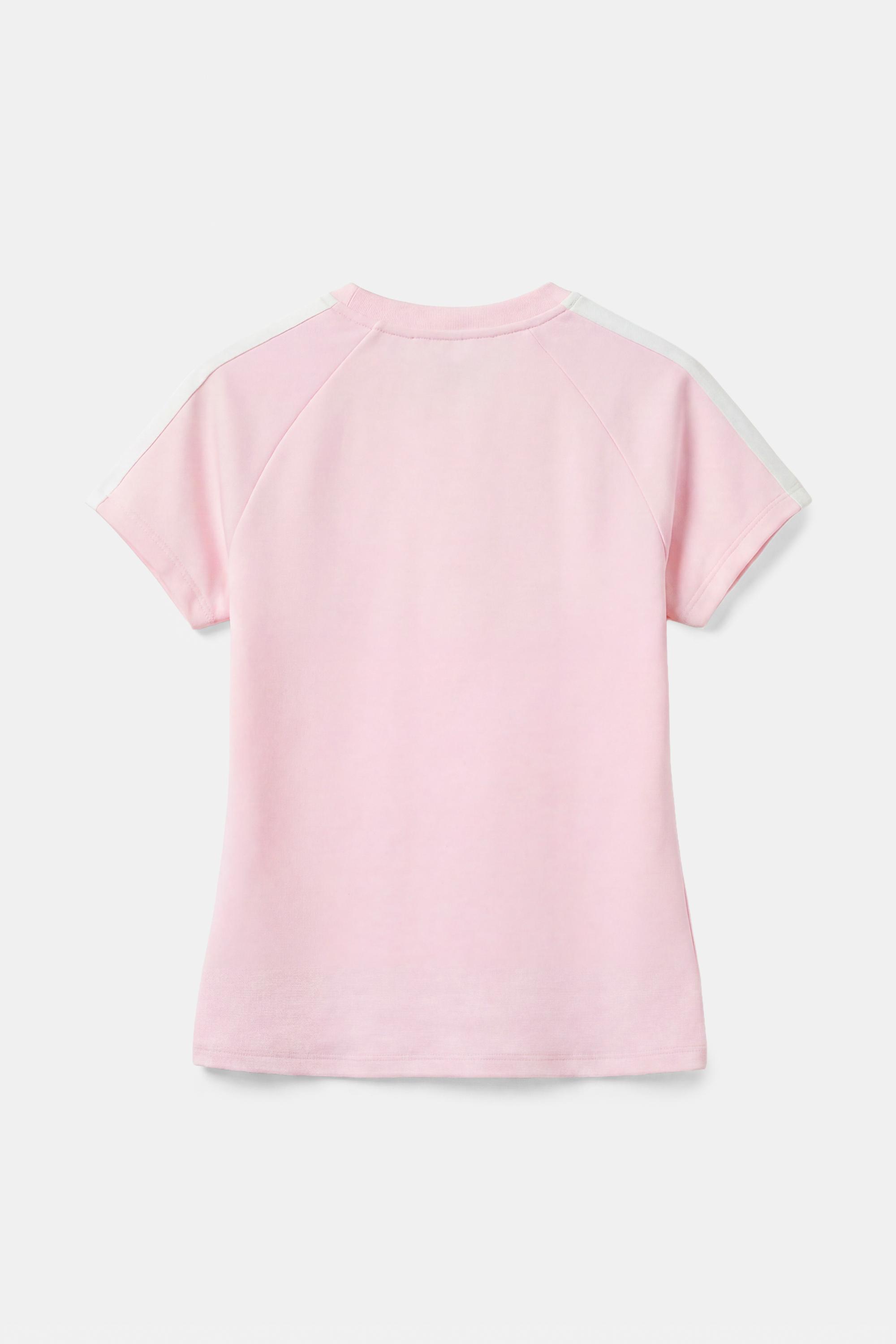 Short sleeve T-shirt with trims — Pink