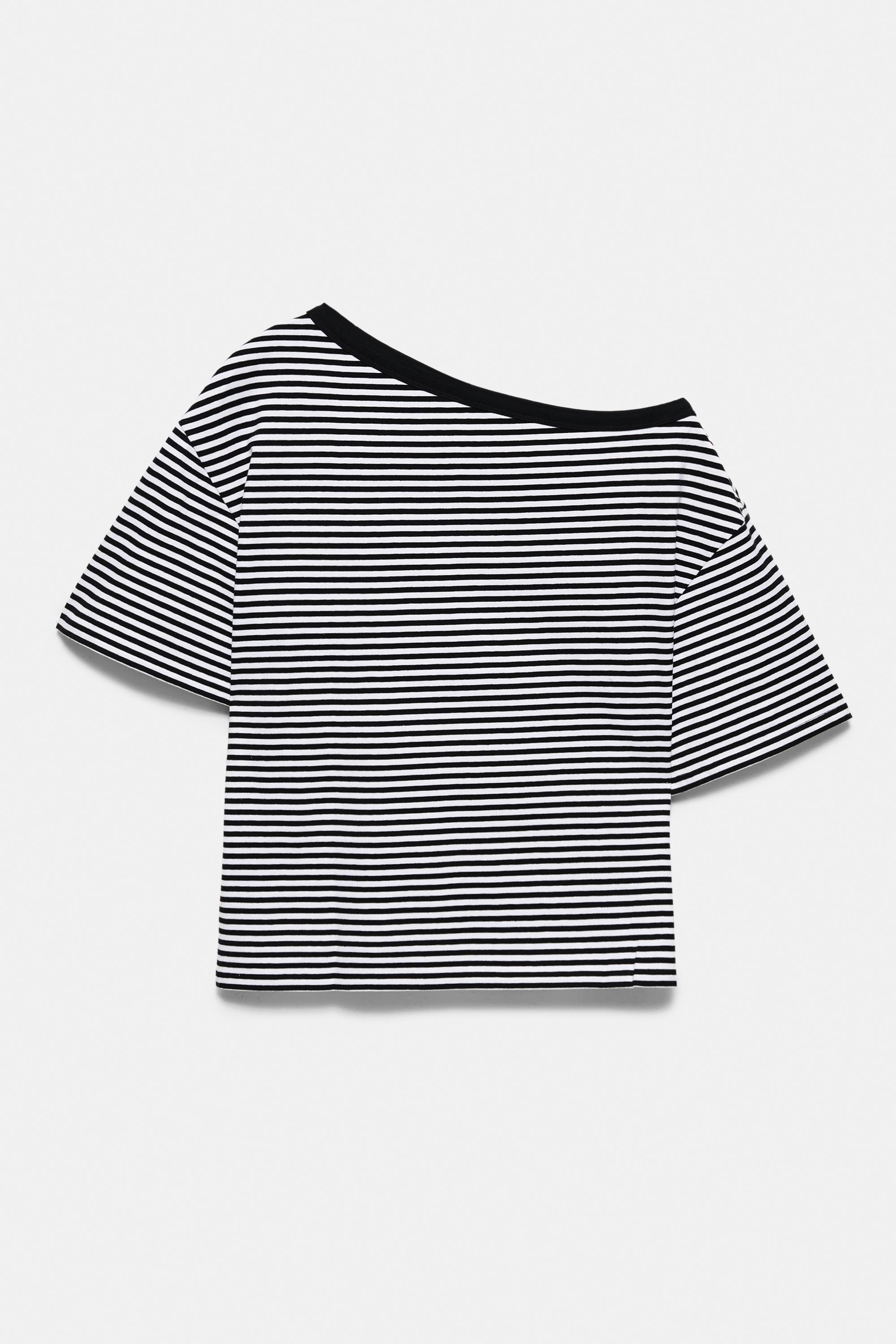 Asimetrik kısa kollu t-shirt - Görsel 40