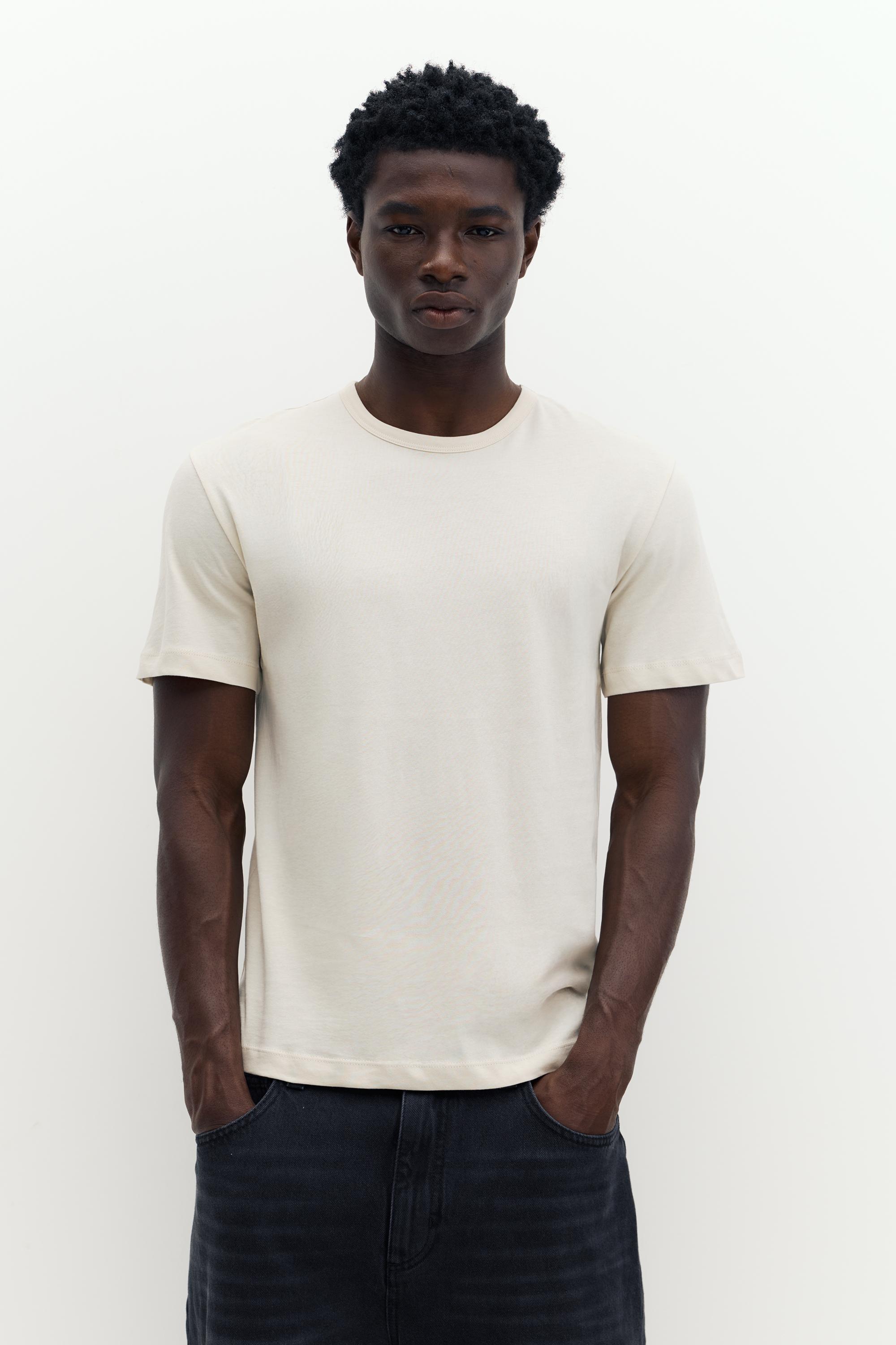 Slim fit basic T-shirt — Butter