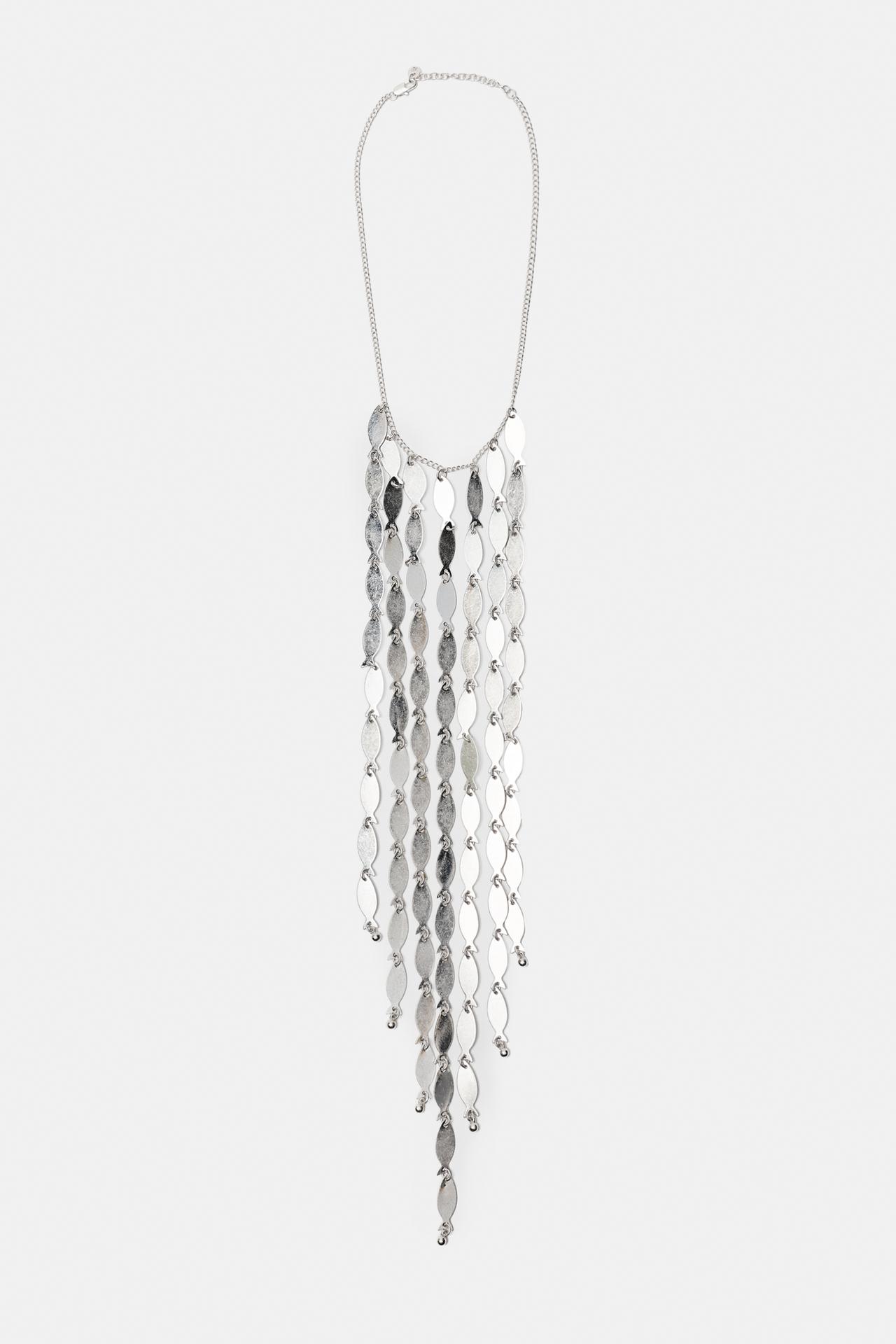 Fish drop necklace — Silver