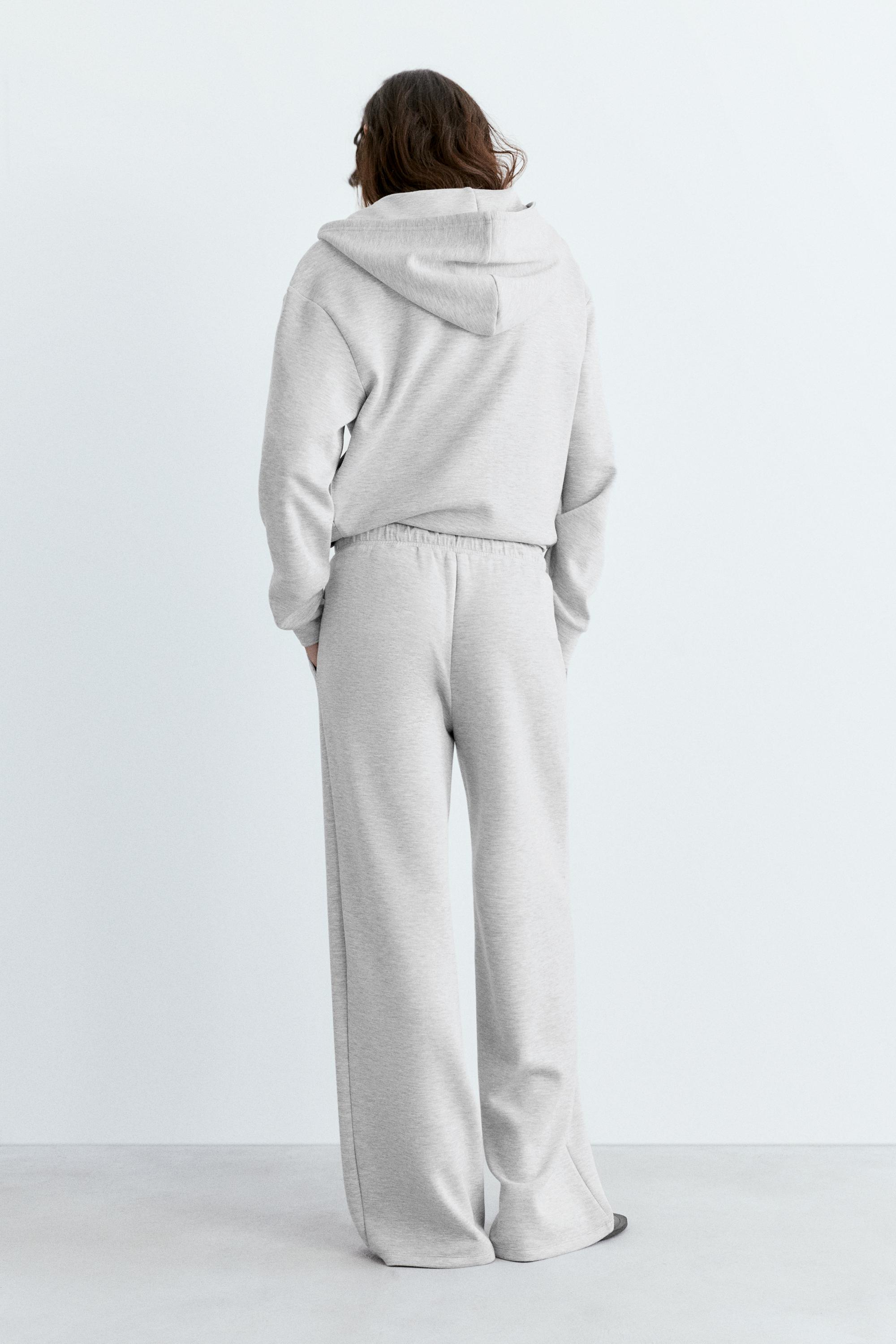 Soft touch hooded sweatshirt — Grey marl