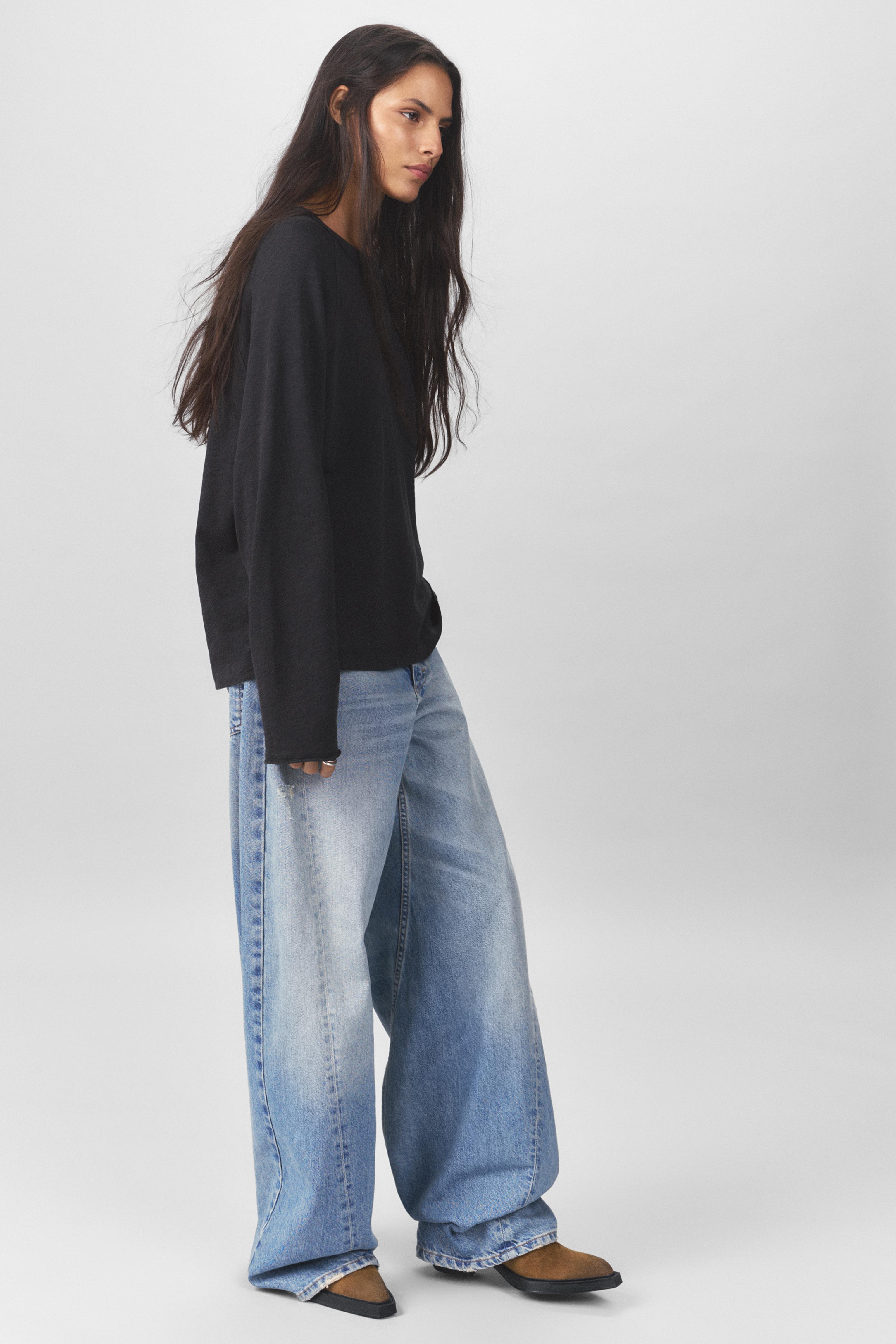 Uzun kollu reglan kesim t-shirt - Görsel 99