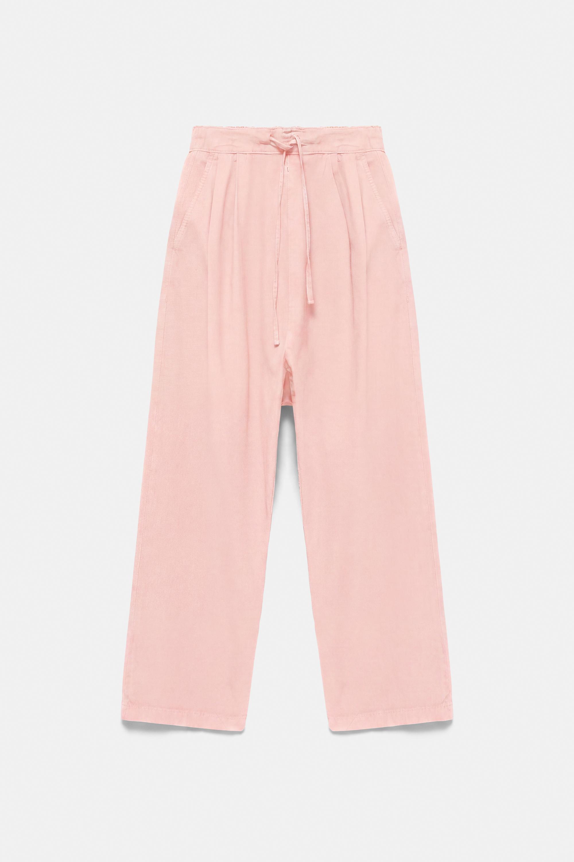 Baggy sarouel trousers with drawstring — Pink