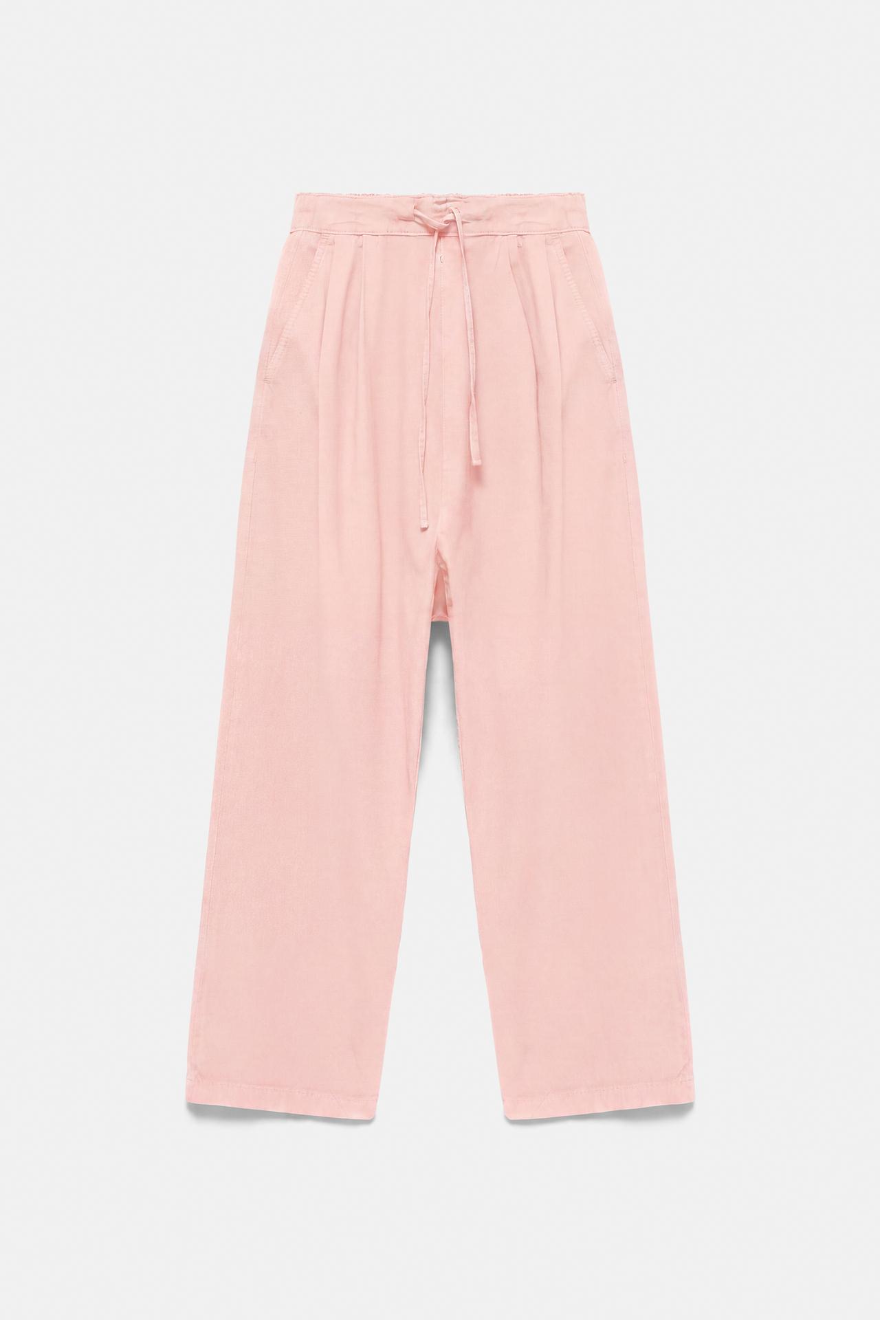 Baggy sarouel trousers with drawstring — Pink