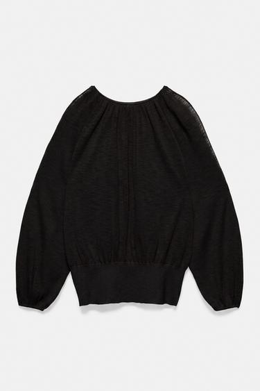 Fine knit cut-out top — Black 5