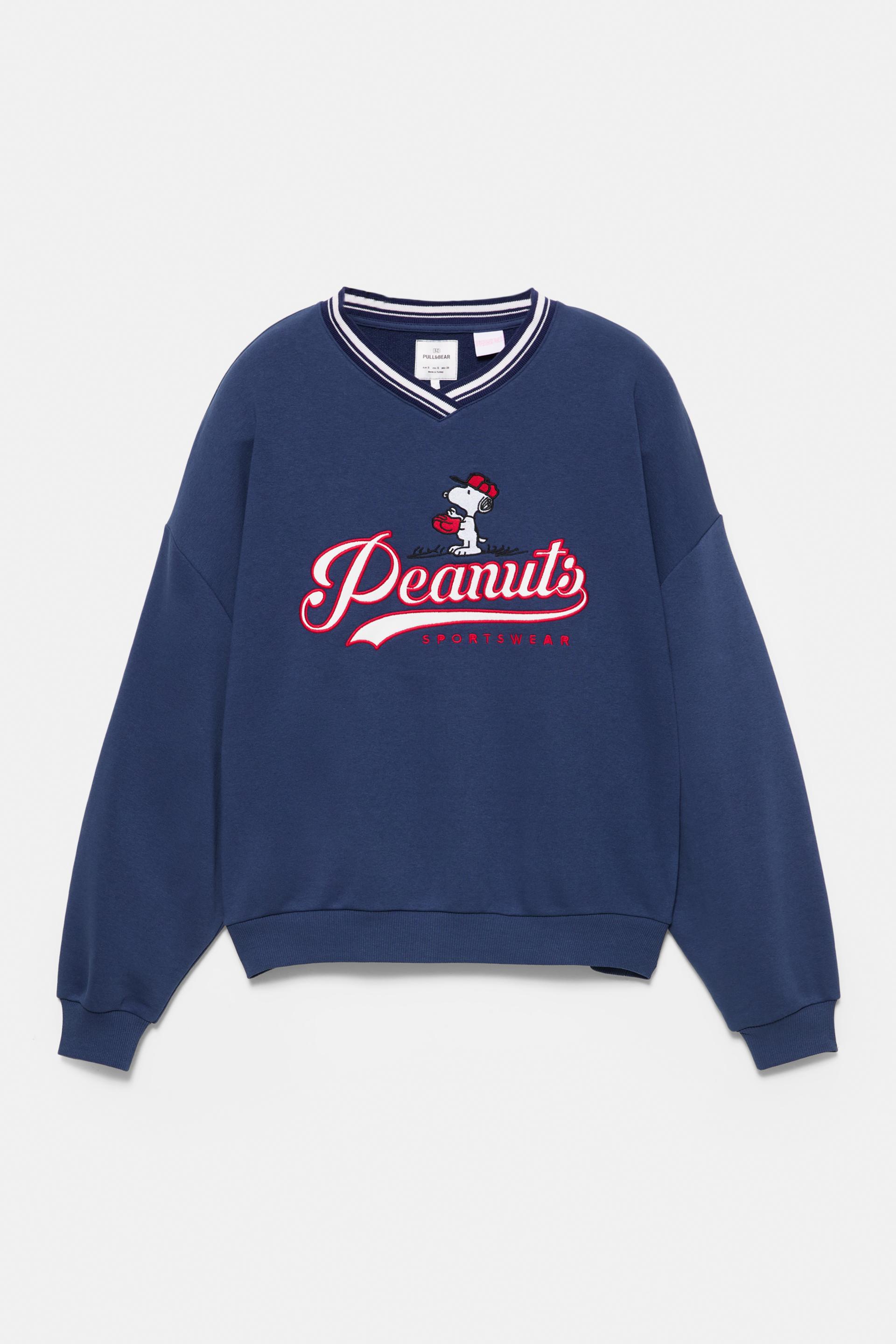 Snoopy Sudadera Mickey Mouse Cuidado Con El Perro Sudadera Azul