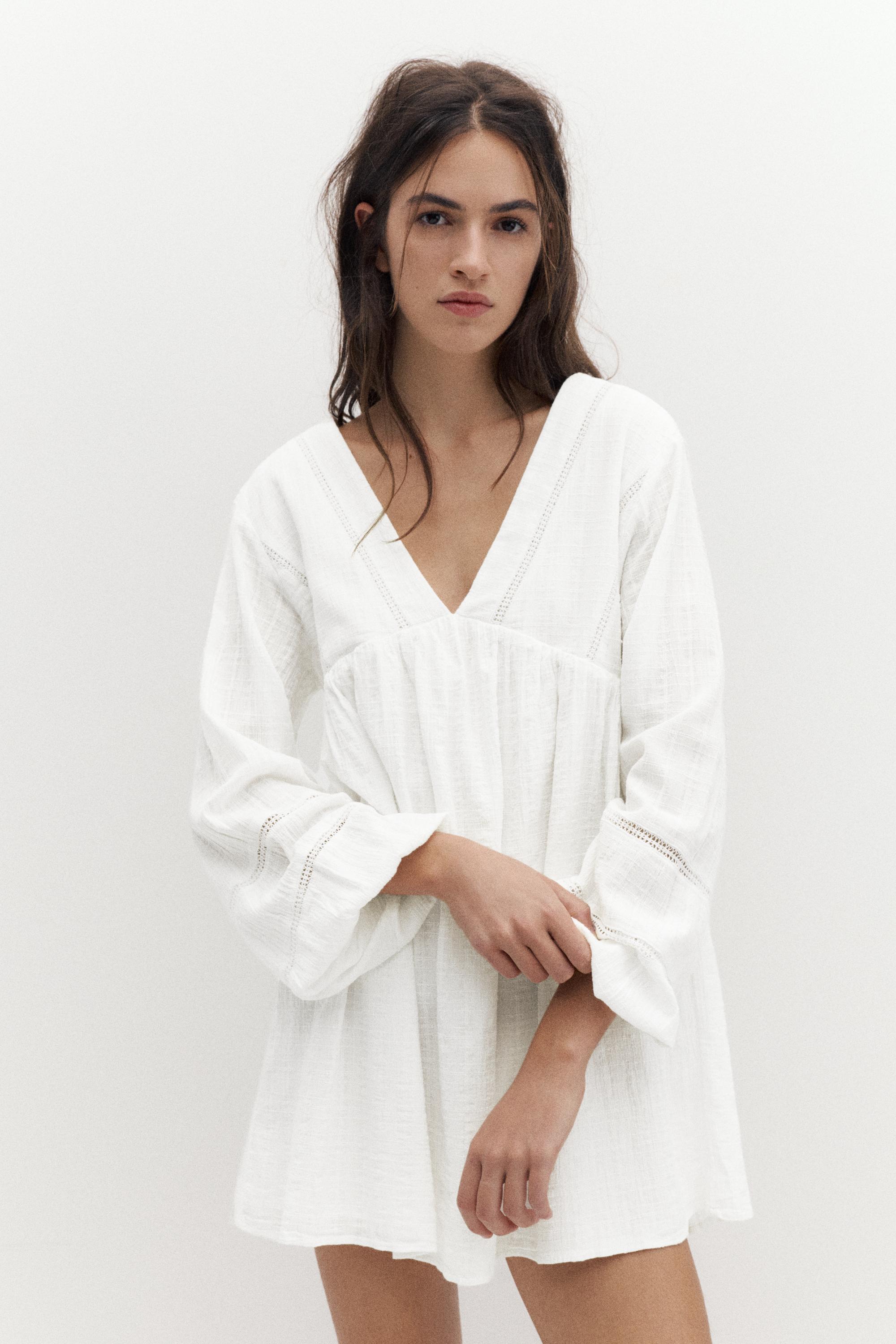 Short white dress — White