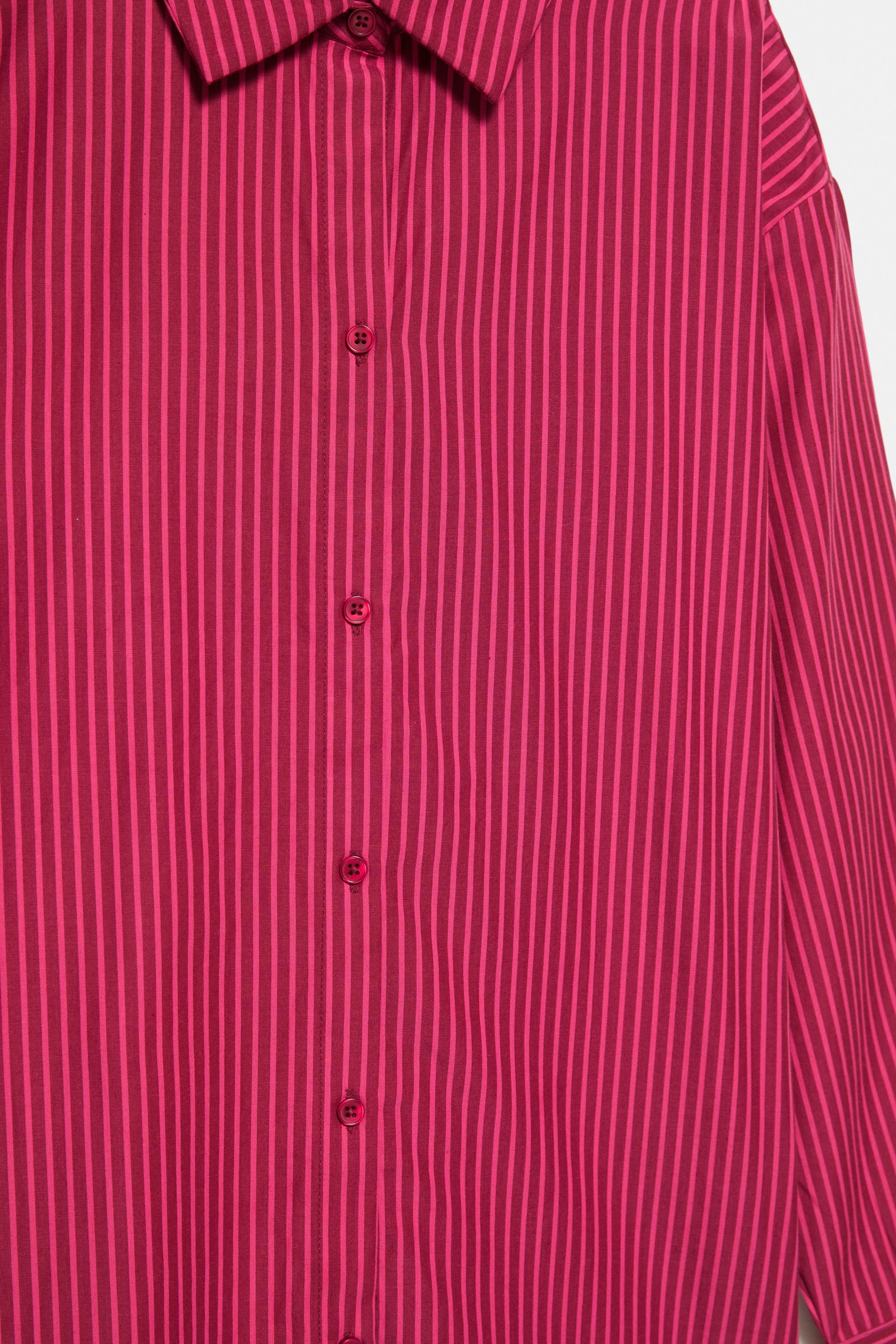 Çizgili poplin gömlek - Görsel 2