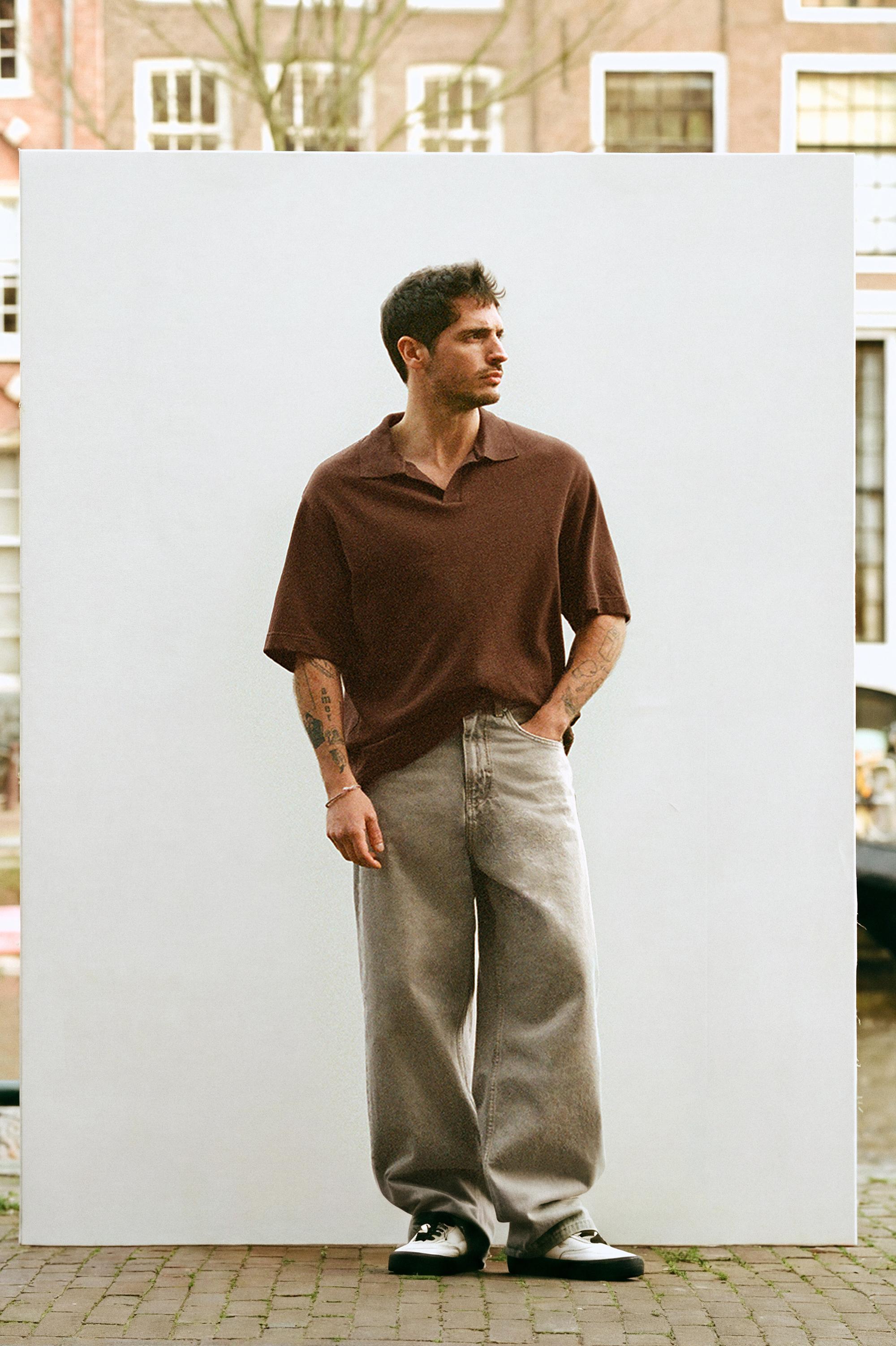 Dokulu kısa kollu polo - Görsel 6