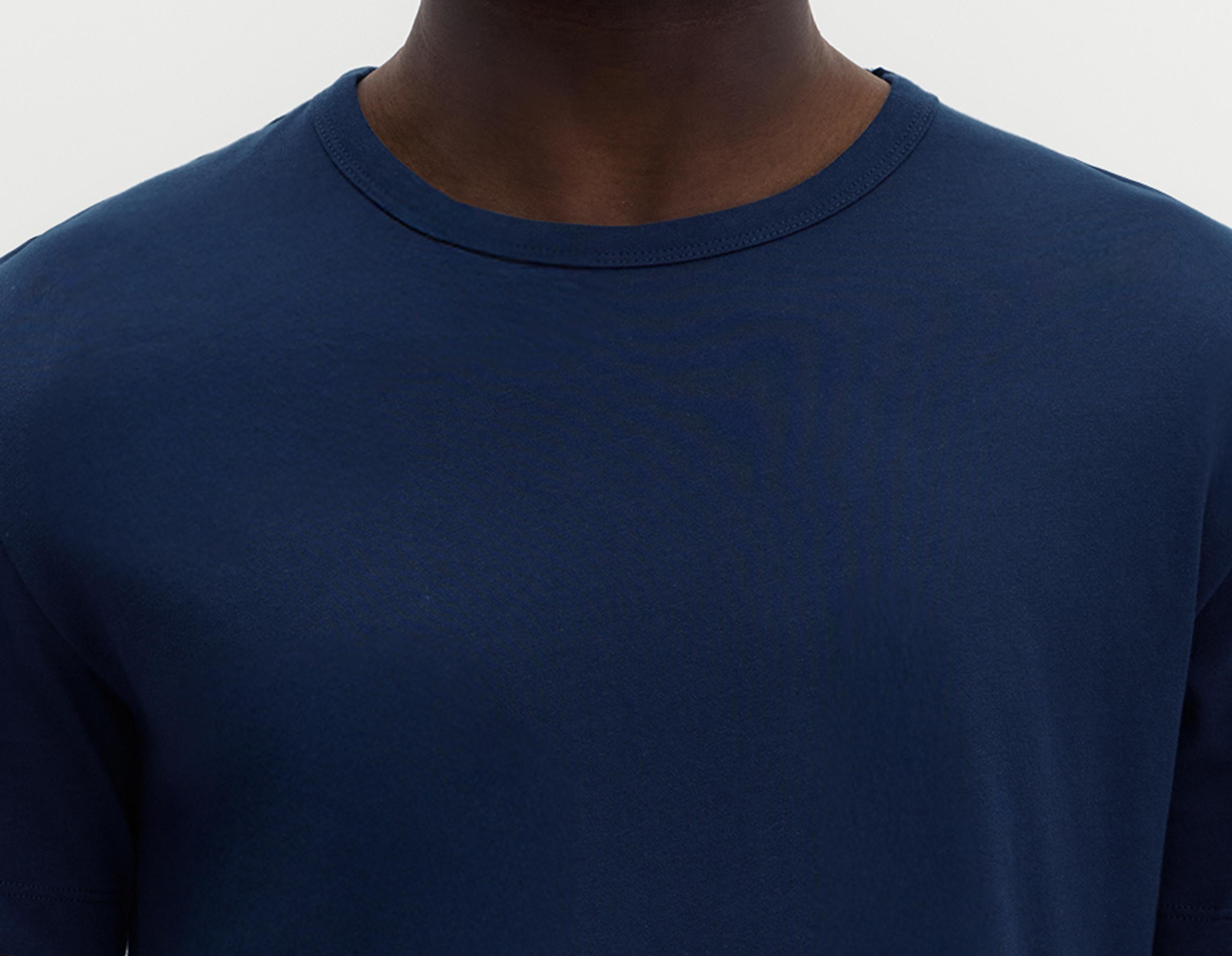 Slim fit basic T-shirt — Navy