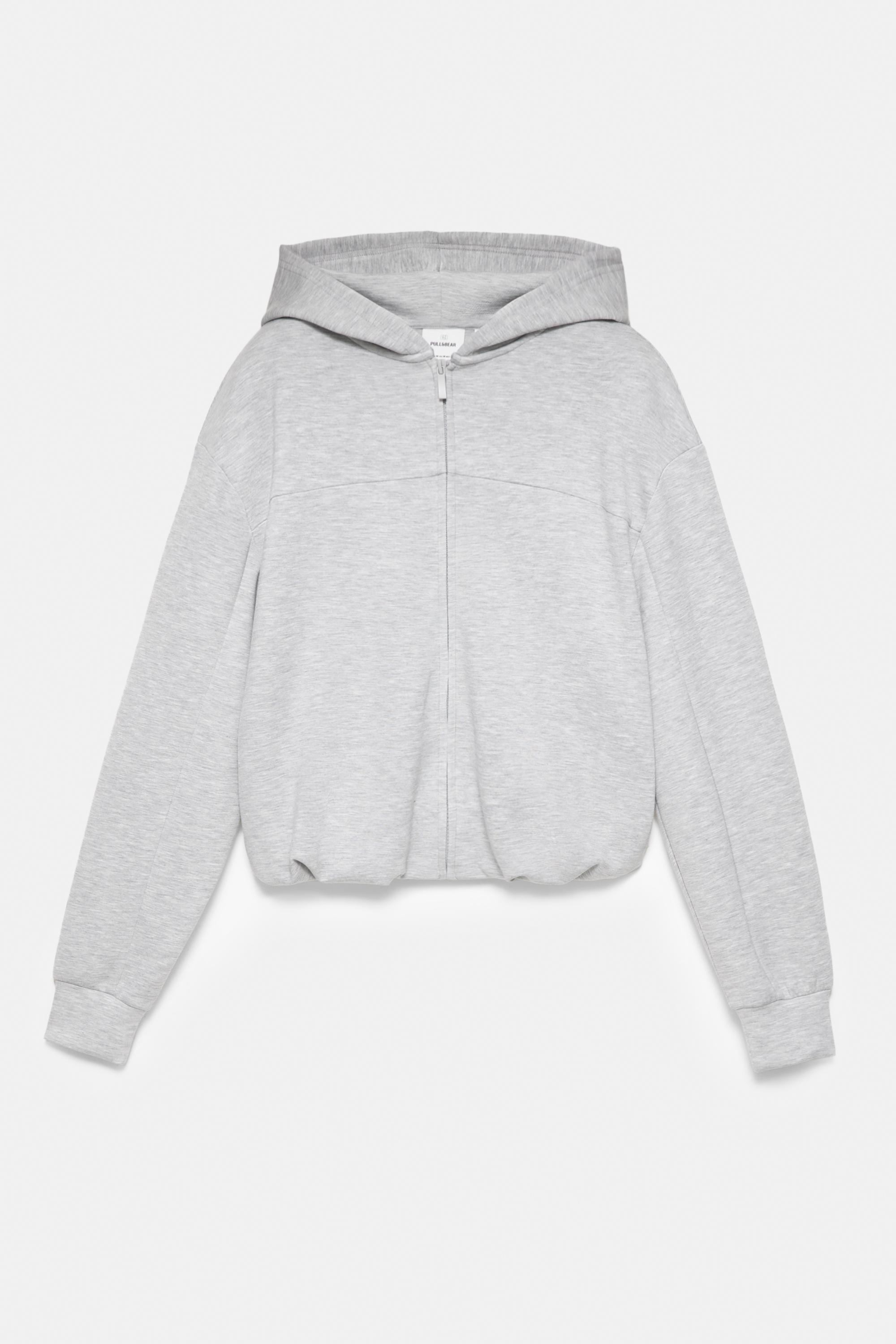 Soft touch hooded sweatshirt — Grey marl