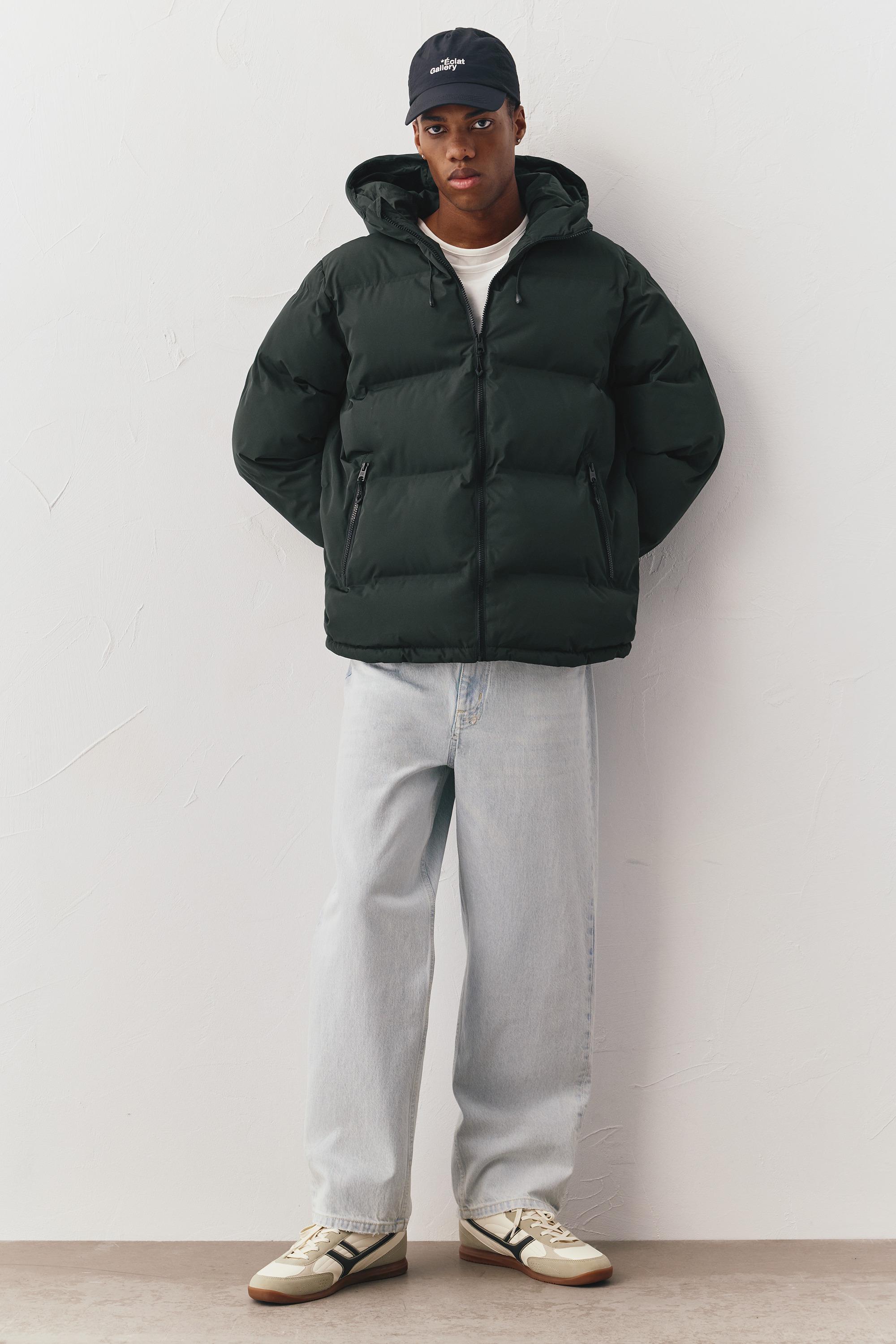 Kapüşonlu, ısıyla mühürlenmiş şişme ceket - Görsel 43