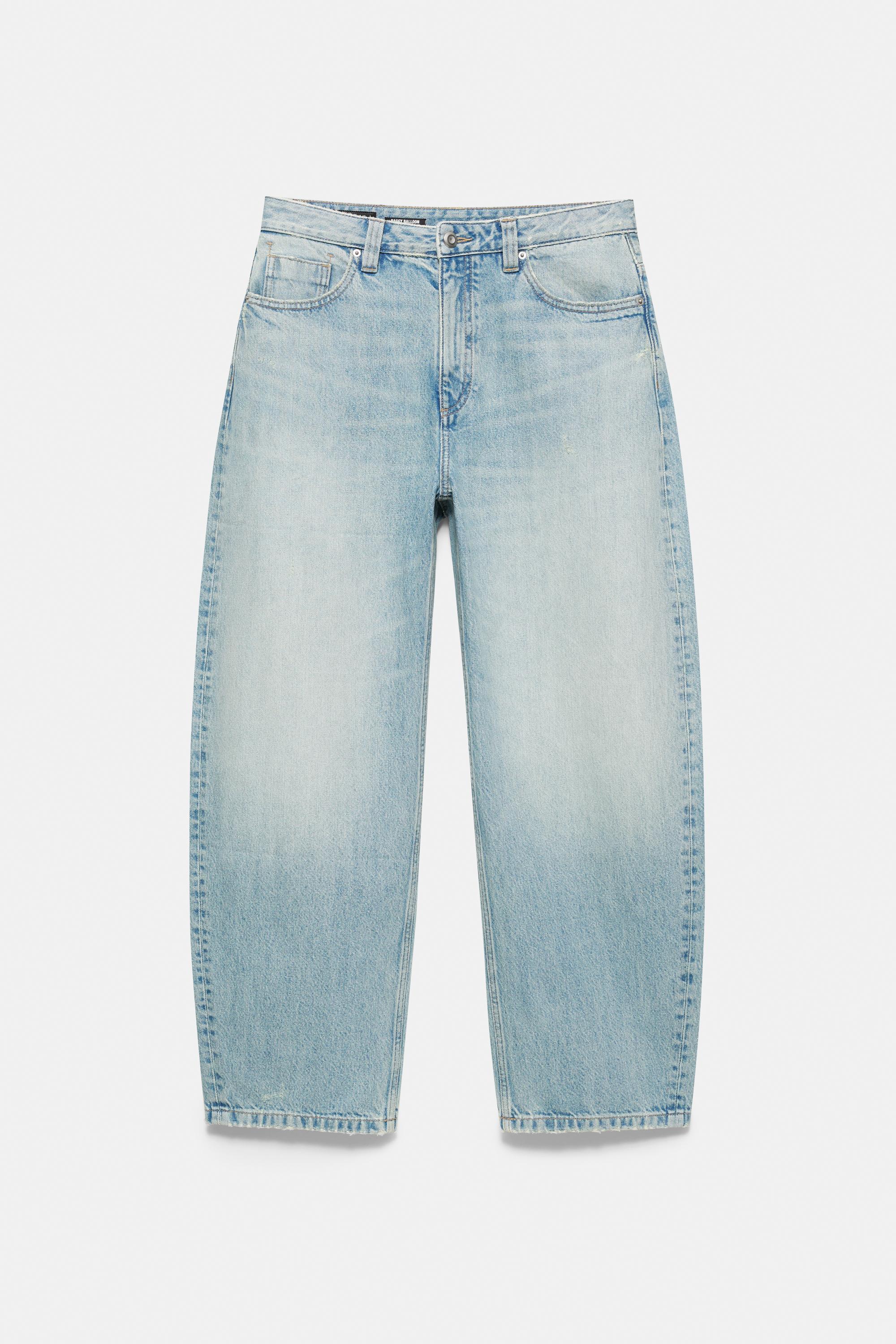 Balloon-fit baggy jeans — Pale indigo (alternate view)