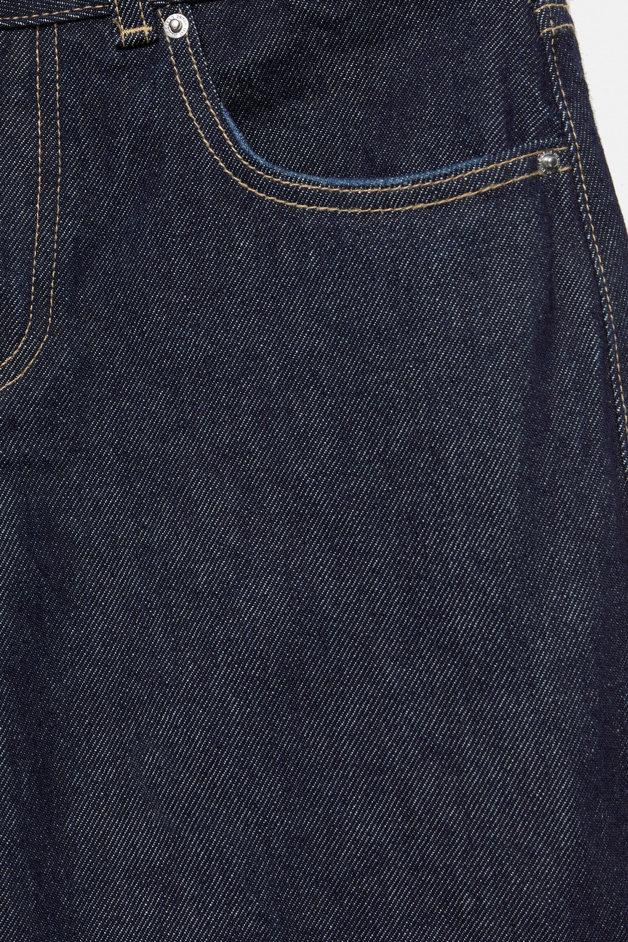 Low-rise denim Bermuda shorts — Navy