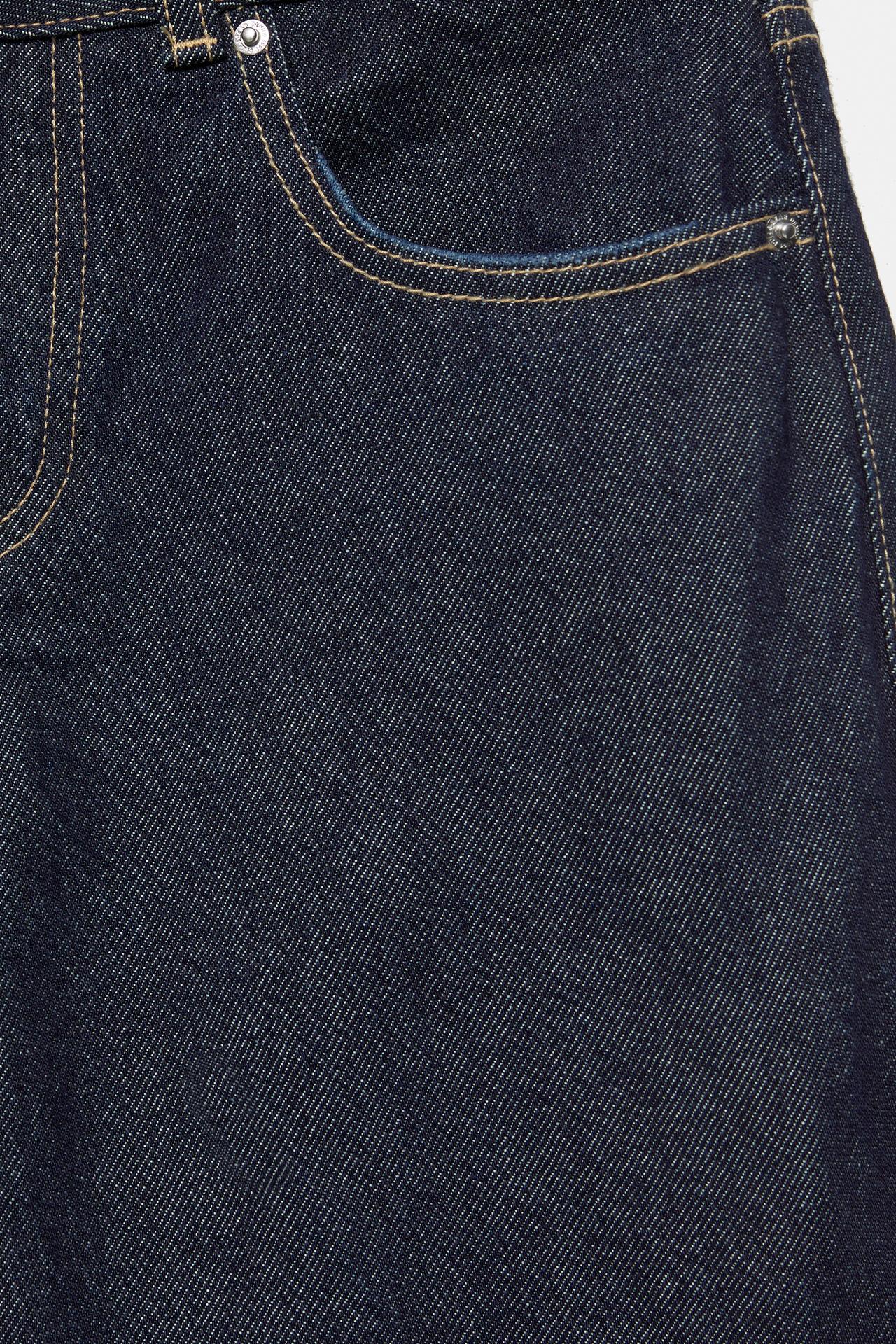 Low-rise denim Bermuda shorts — Navy