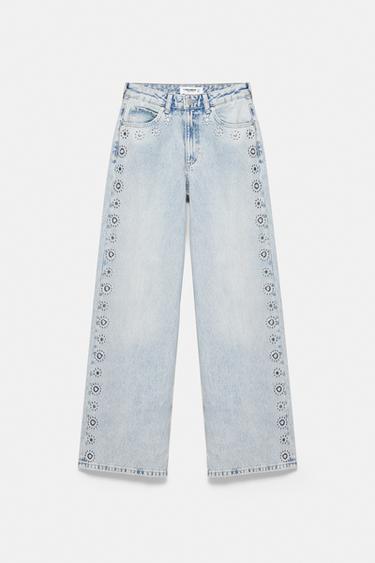 Studded baggy jeans — Pale blue 6