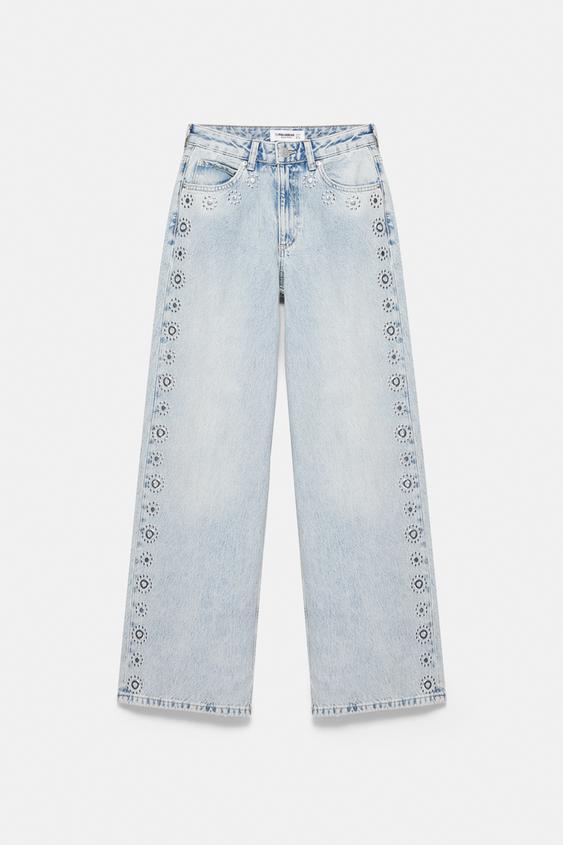 Zımbalı baggy jean
