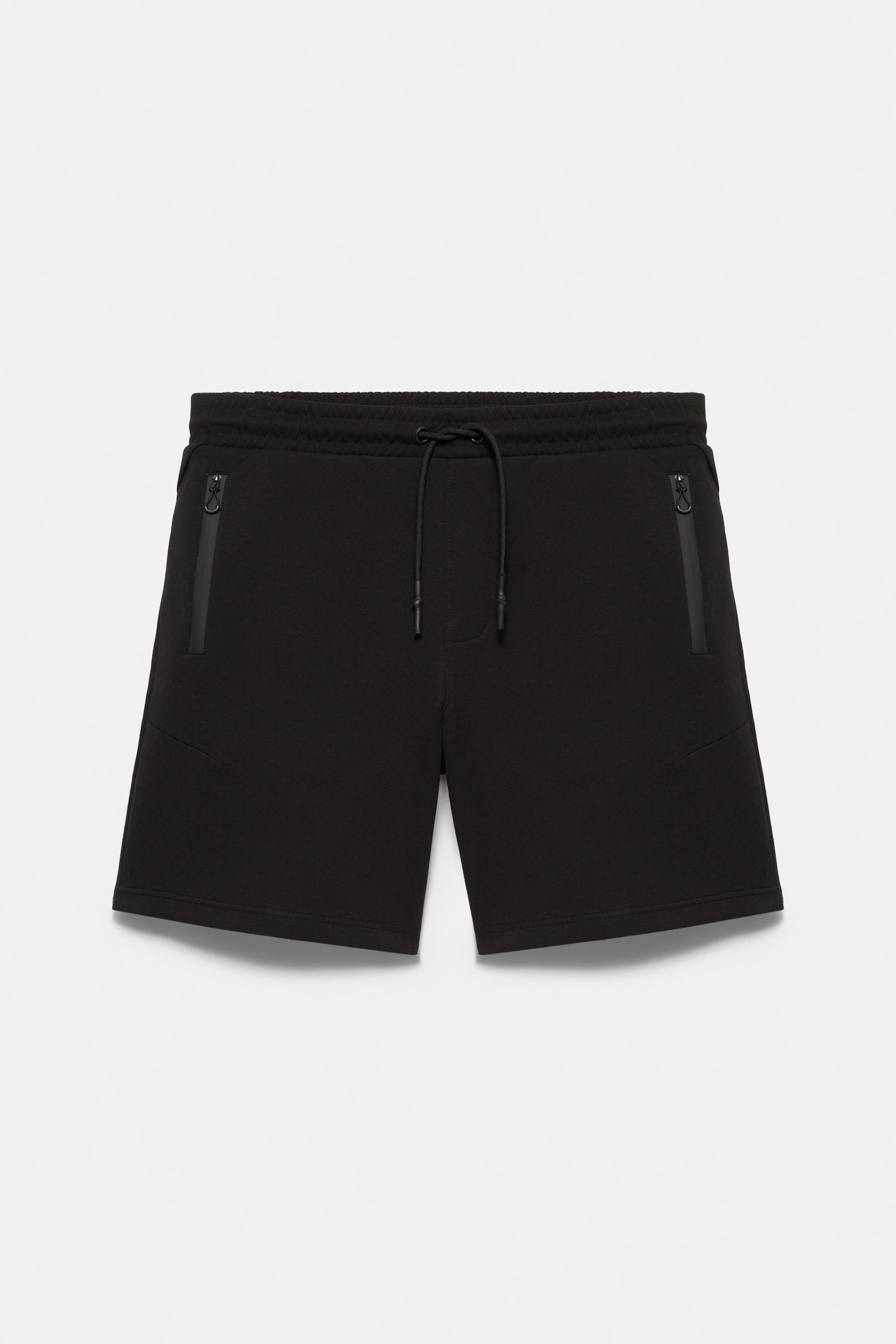 Regular fit jogger Bermuda shorts — Black