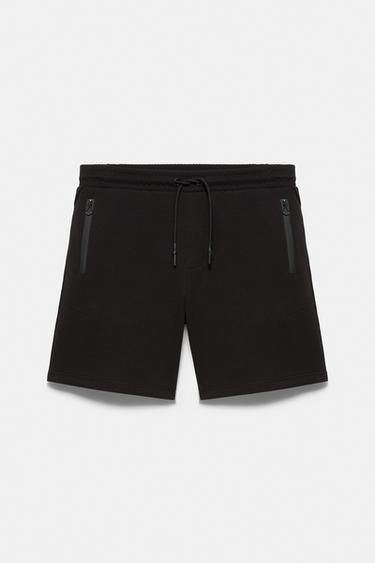 Regular fit jogger Bermuda shorts — Black 6