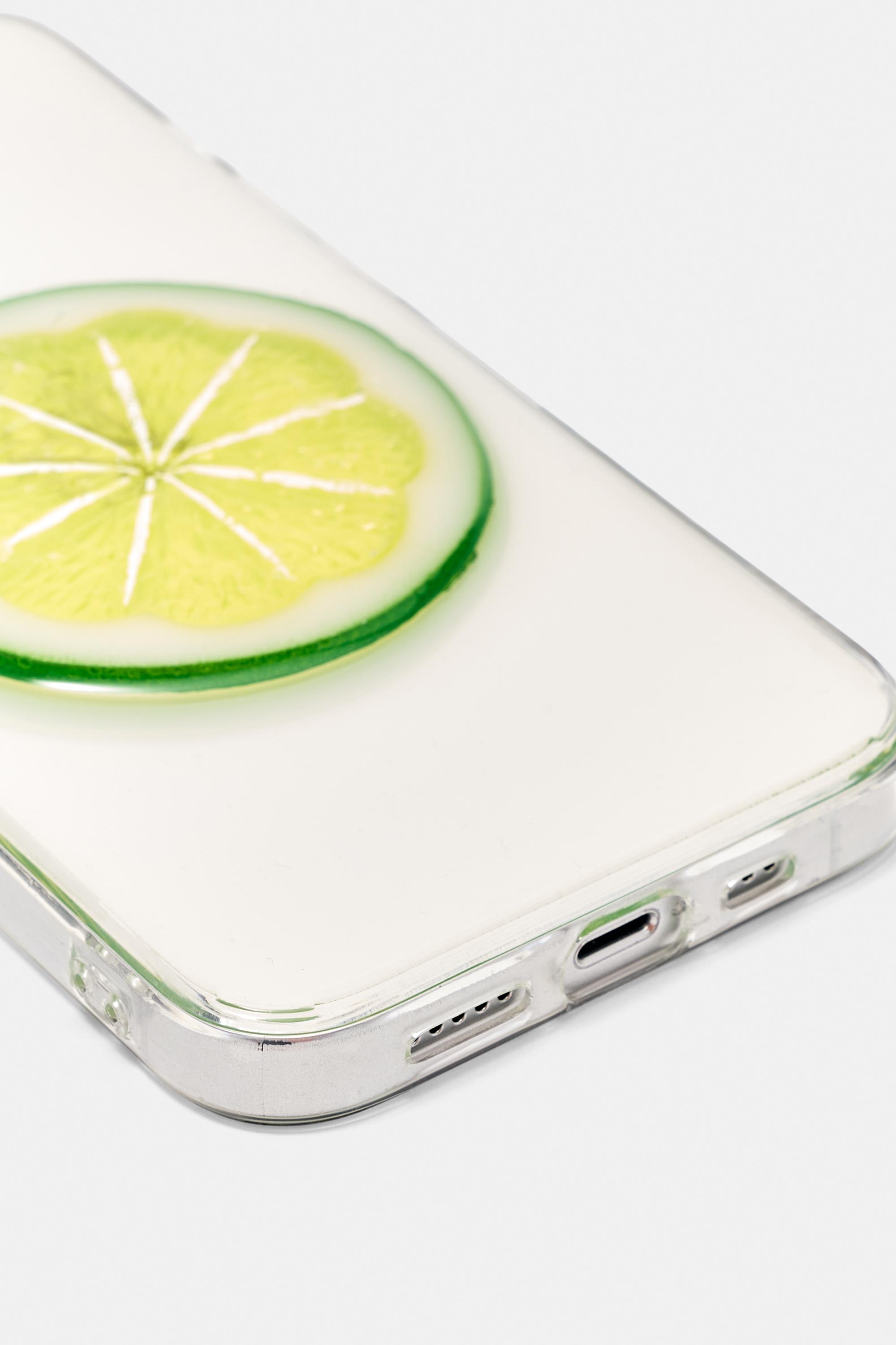 Transparent fruit iPhone case — Green