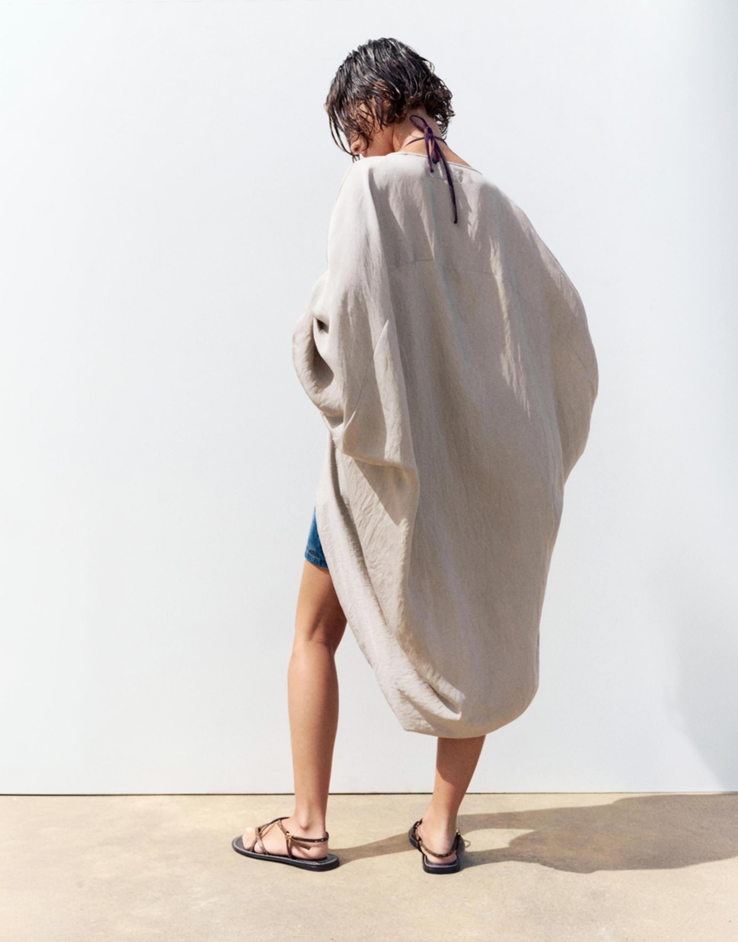 Kimono tunic — Pearl grey